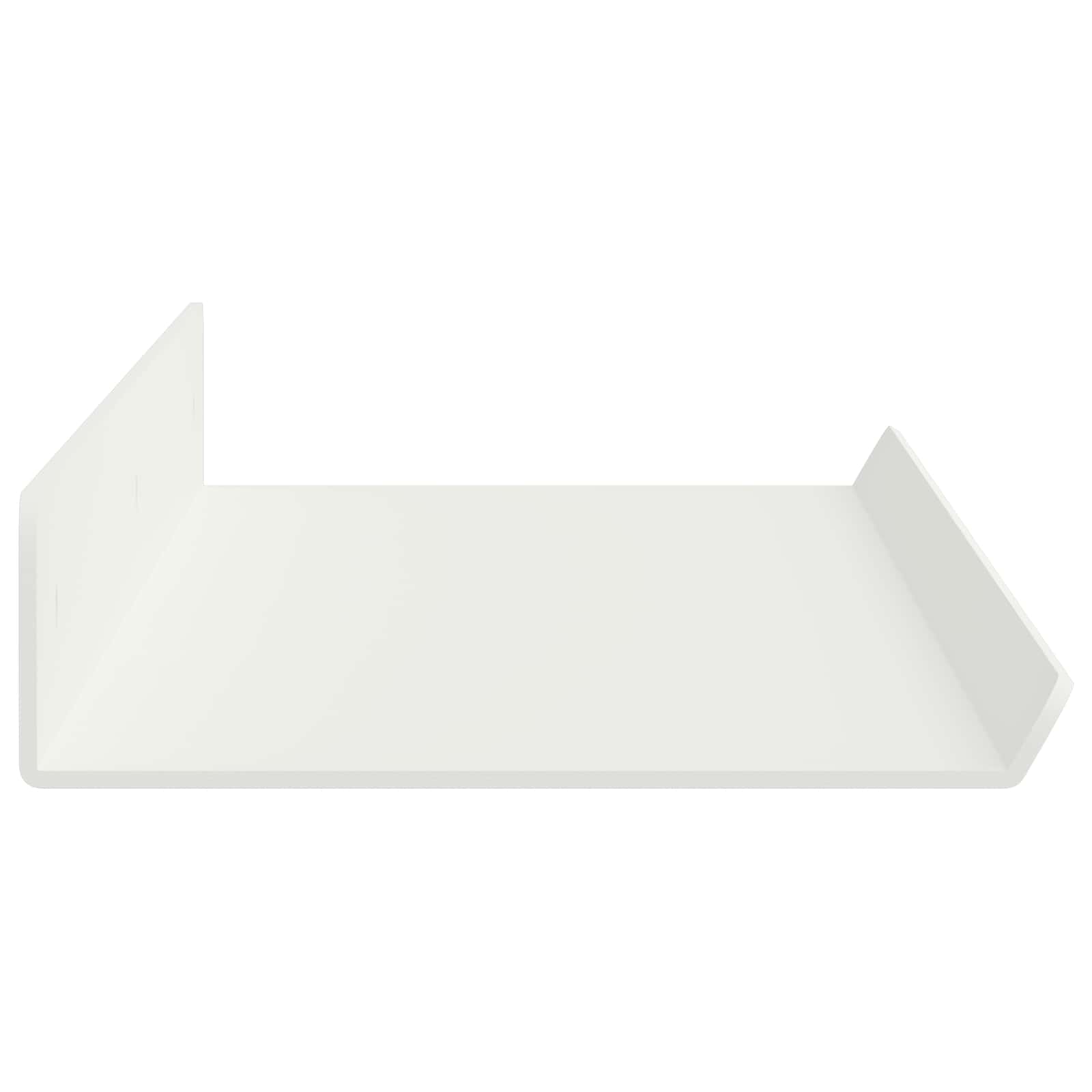 Lebdeća polica Zidne 4 pcs Bijeli 60 x 8,5 x 2,5 cm Čelik
