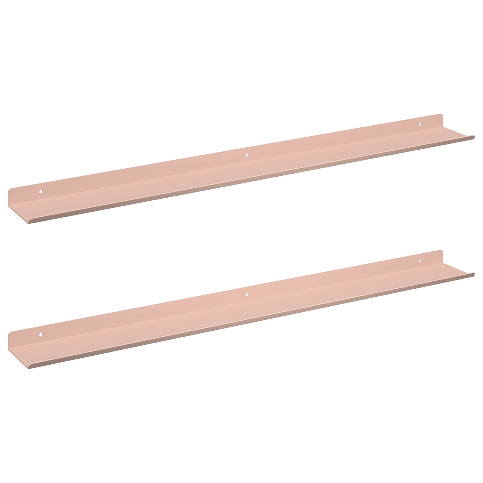 Lebdeća polica Zidna montaža 2 pcs Ružičasta 80 x 9 x 2,5 cm