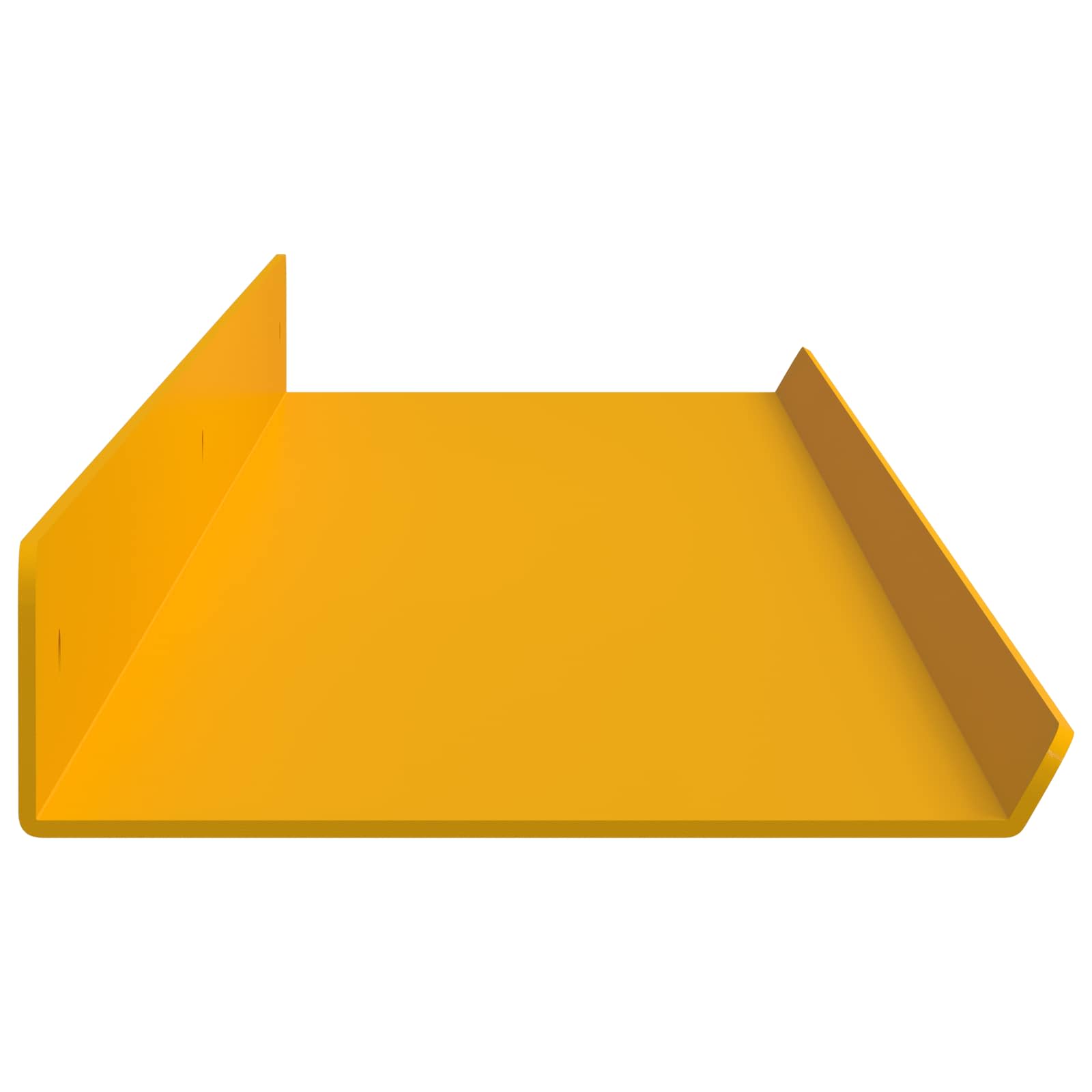 Lebdeća polica Zidne 2 pcs Žuta 100 x 9 x 2,5 cm Čelik