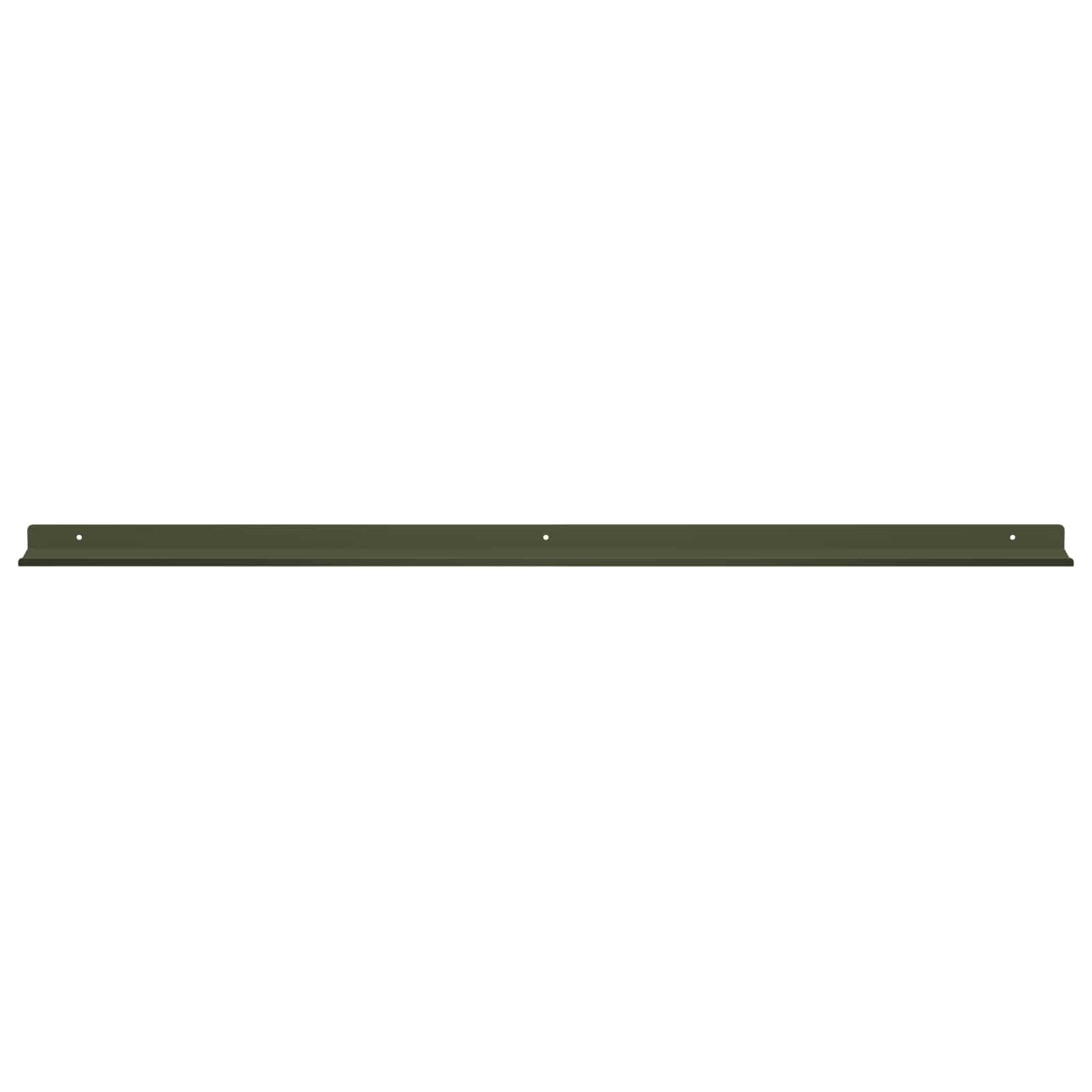Lebdeća polica 2 pcs Maslinasto zelena 100 x 9 x 2,5 cm Čelik