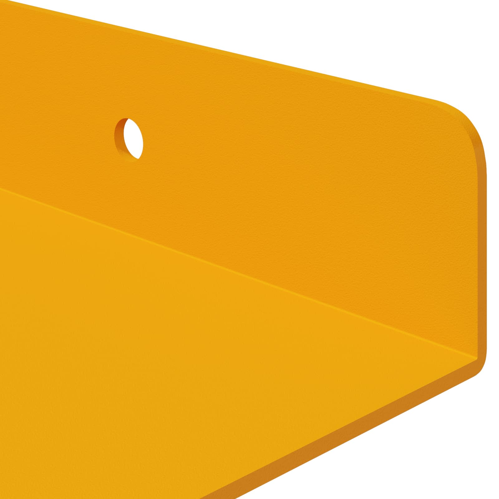 Lebdeća polica Zidne 2 pcs Žuta 30 x 18 x 2,5 cm Čelik