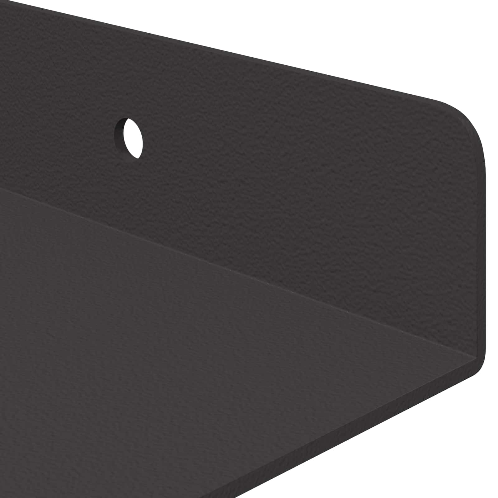 Lebdeća polica Zidne 4 pcs Crna 40 x 18 x 2,5 cm Čelik