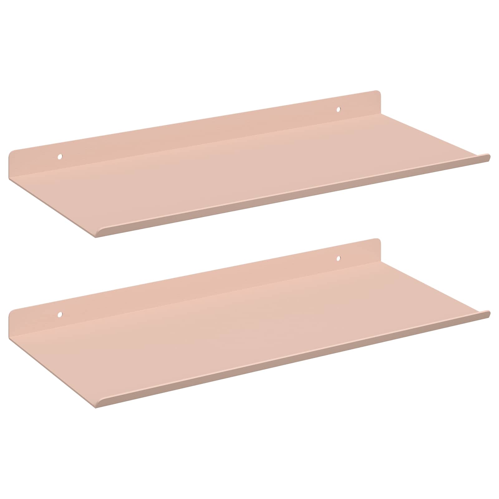 Lebdeća polica Zidne 2 pcs Ružičasta 40 x 18 x 2,5 cm Čelik