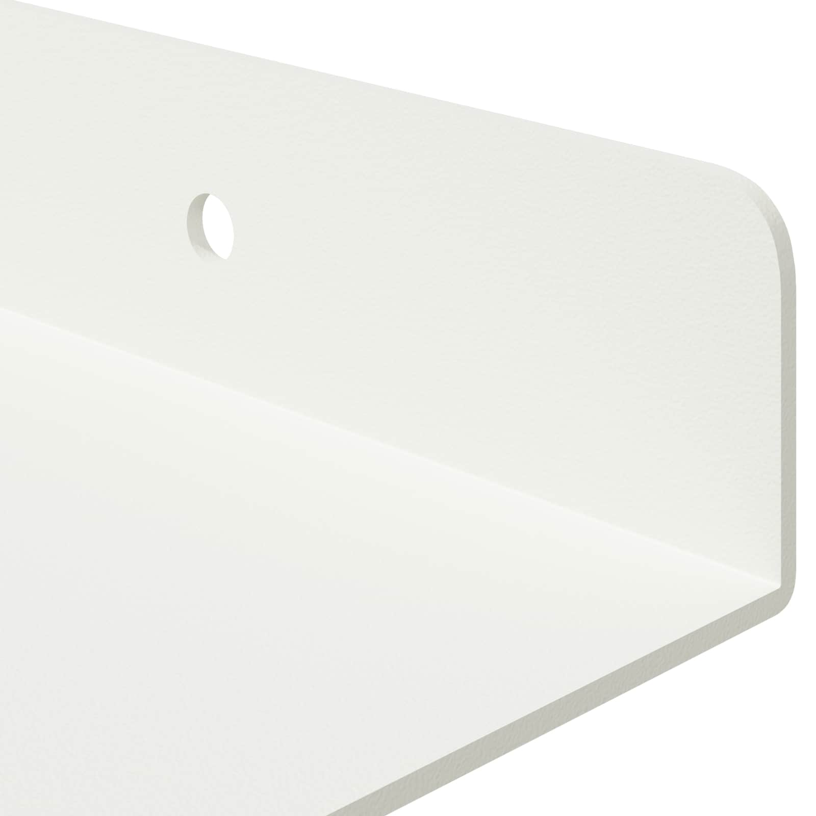 Lebdeća polica Zidne 4 pcs Bijeli 60 x 18 x 2,5 cm Čelik