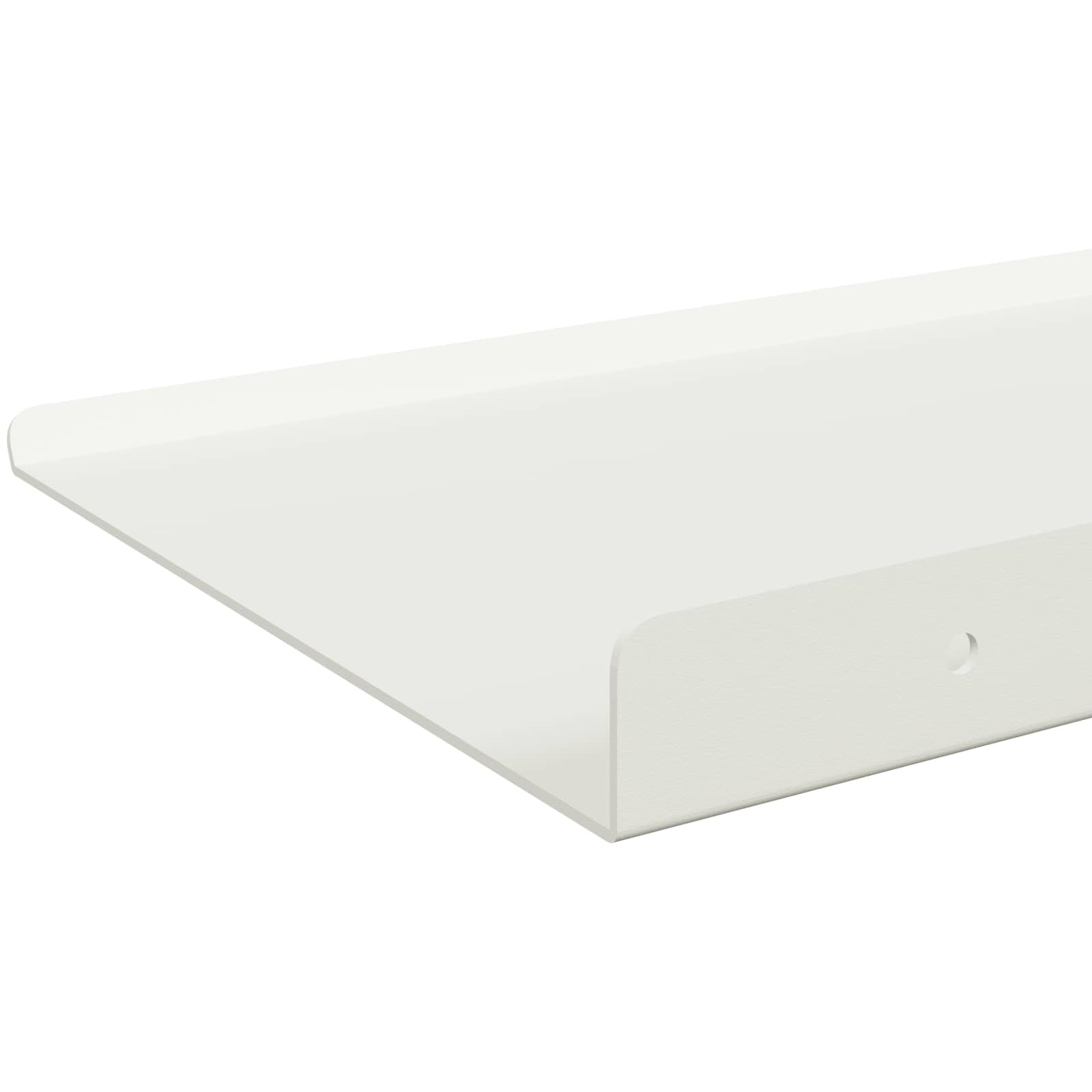 Lebdeća polica Zidne 4 pcs Bijeli 60 x 18 x 2,5 cm Čelik