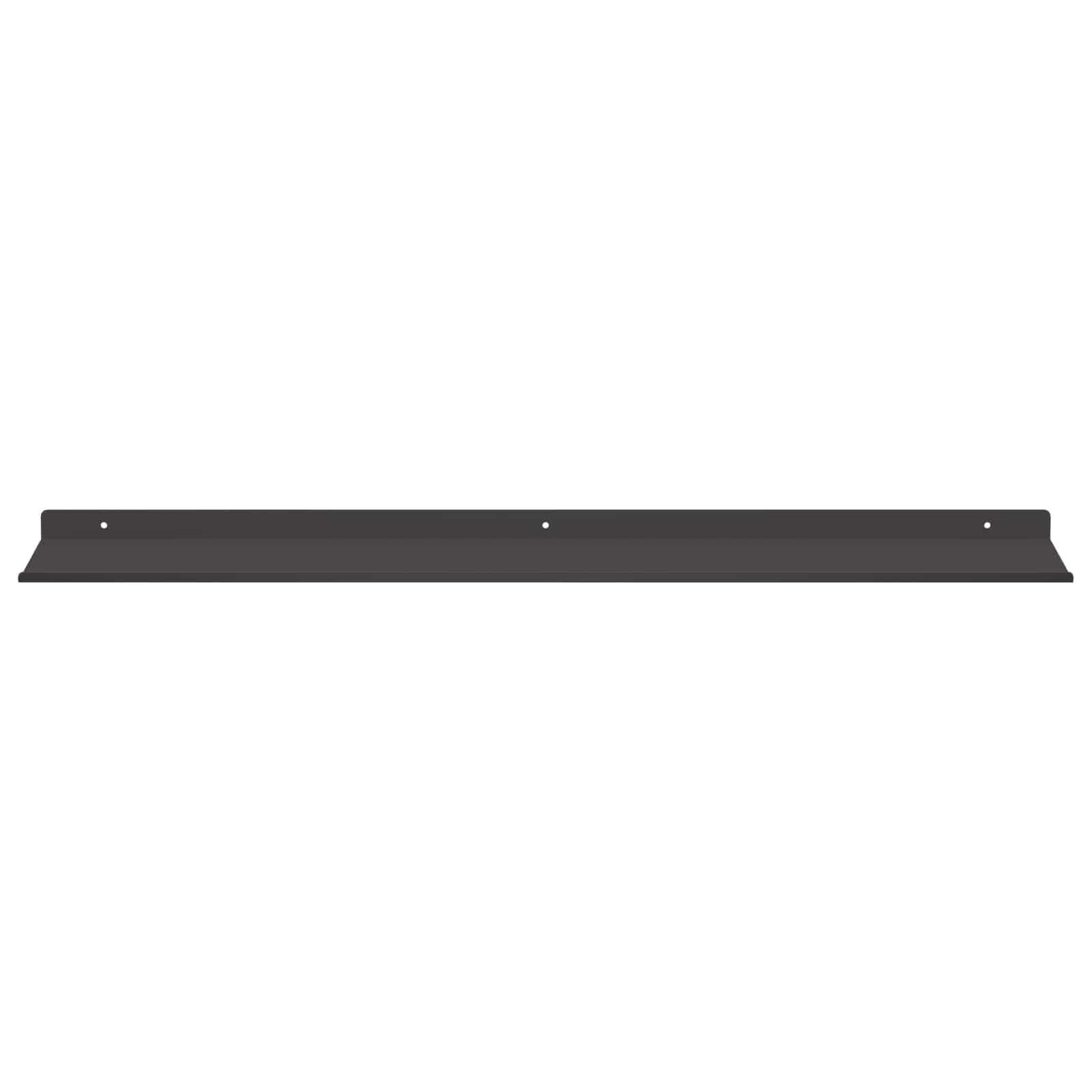Lebdeća polica Zidne 4 pcs Crna 80 x 18 x 2,5 cm Čelik