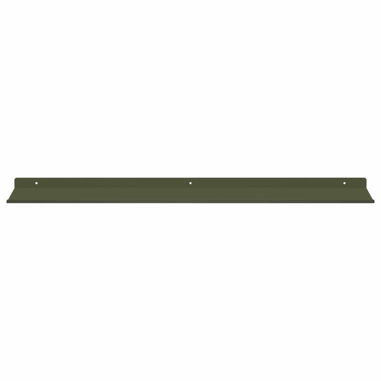 Lebdeća polica 4 pcs Maslinasto zelena 80 x 18 x 2,5 cm Čelik