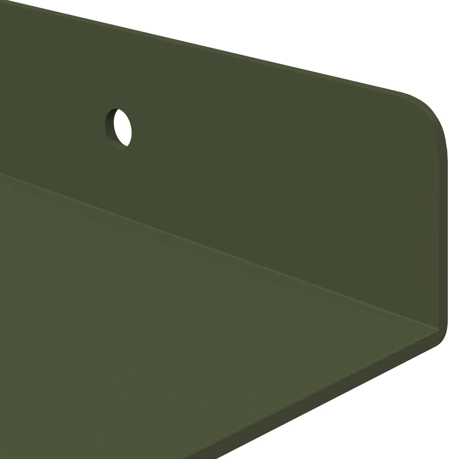 Lebdeća polica 4 pcs Maslinasto zelena 100 x 18 x 2,5 cm Čelik