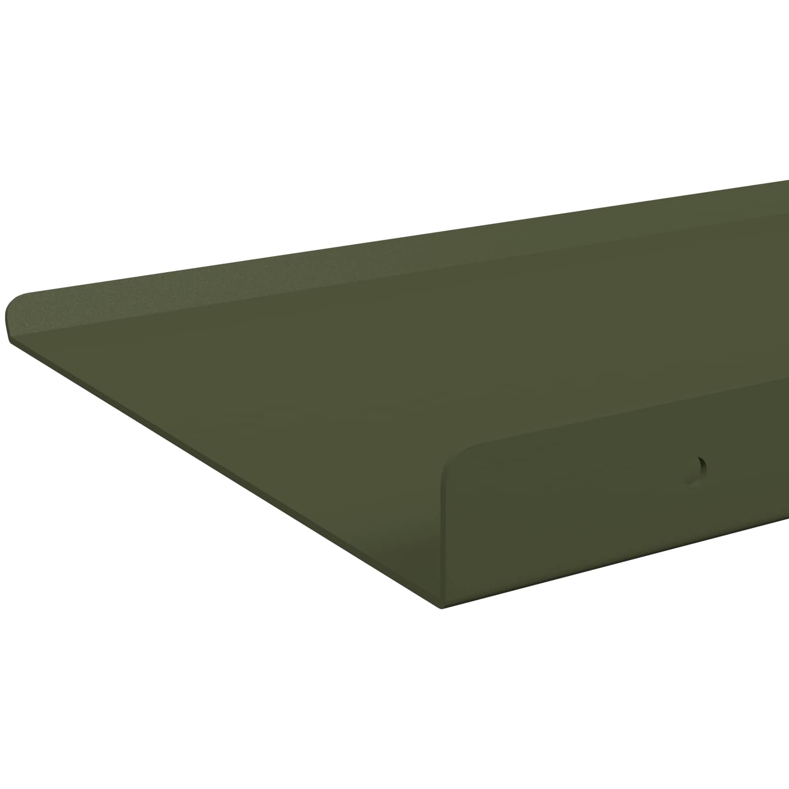 Lebdeća polica 4 pcs Maslinasto zelena 100 x 18 x 2,5 cm Čelik