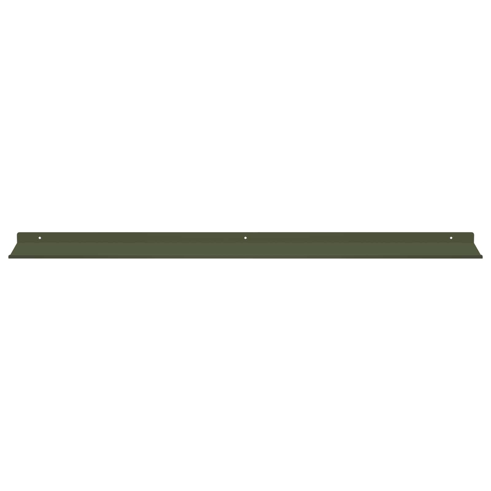 Lebdeća polica 4 pcs Maslinasto zelena 100 x 18 x 2,5 cm Čelik
