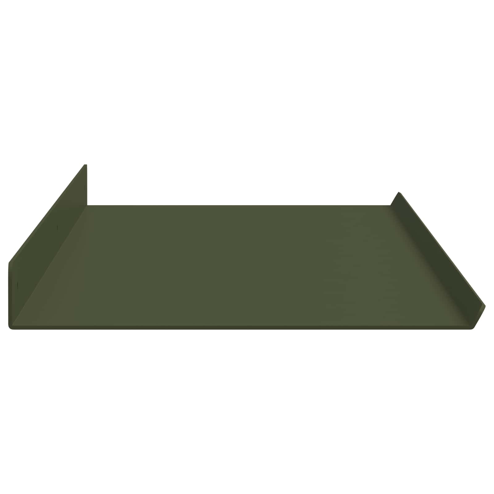 Lebdeća polica 4 pcs Maslinasto zelena 100 x 18 x 2,5 cm Čelik