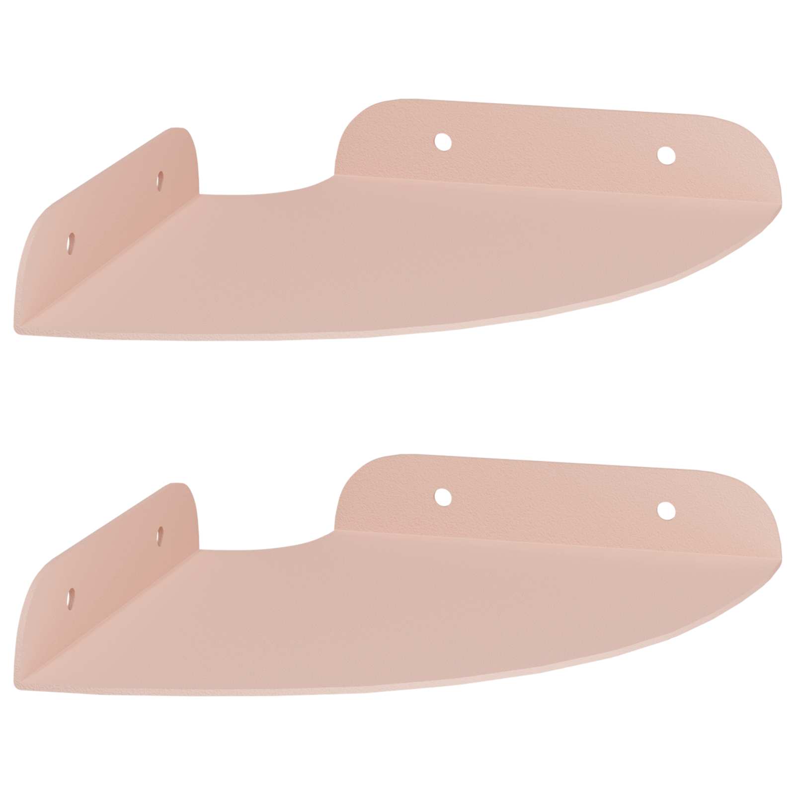 Lebdeća polica s policom 2 pcs Ružičasta 15 x 15 x 2 cm