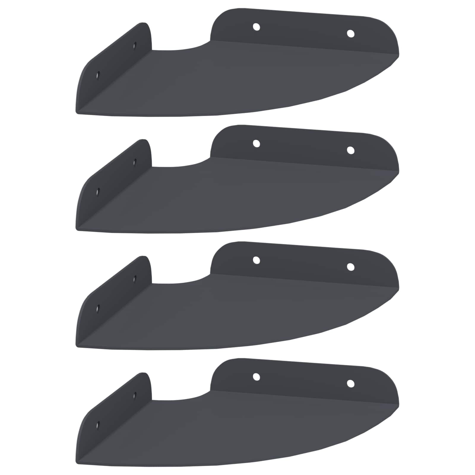 Lebdeća polica s policom 4 pcs Antracit 15 x 15 x 2 cm
