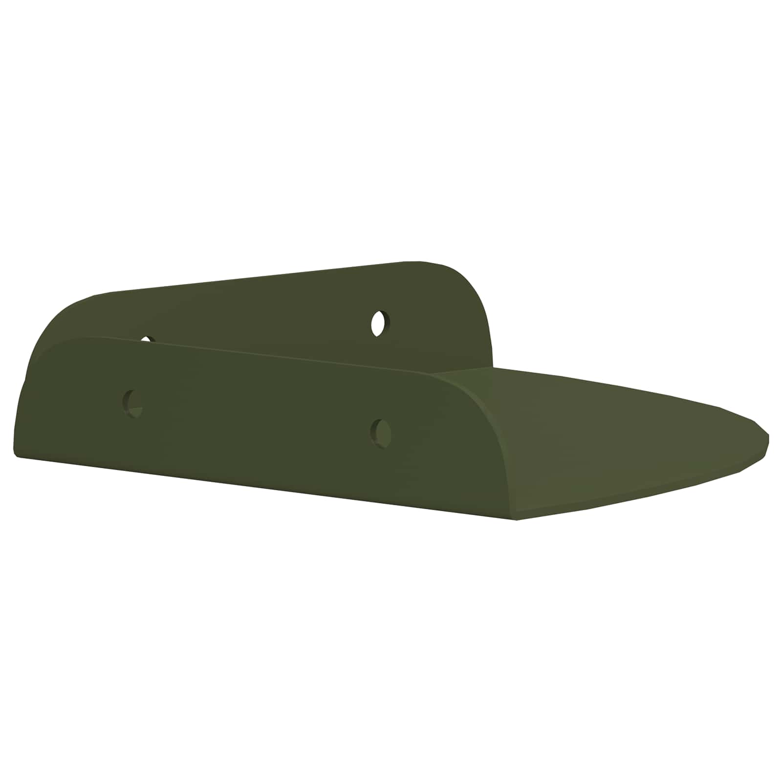 Lebdeća polica s policom 2 pcs Maslinasto zelena 15 x 15 x 2 cm