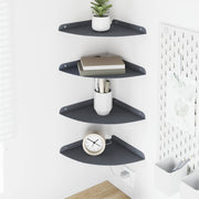 Lebdeća polica s policom 4 pcs Antracit 24 x 24 x 2,3 cm