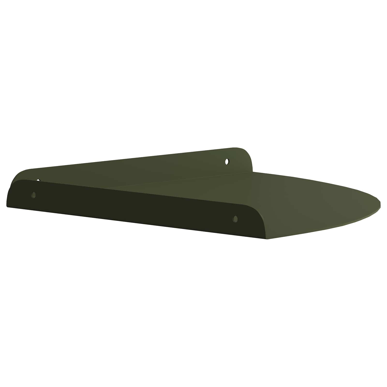 Lebdeća polica s policom 2 pcs Maslinasto zelena 24 x 24 x 2 cm