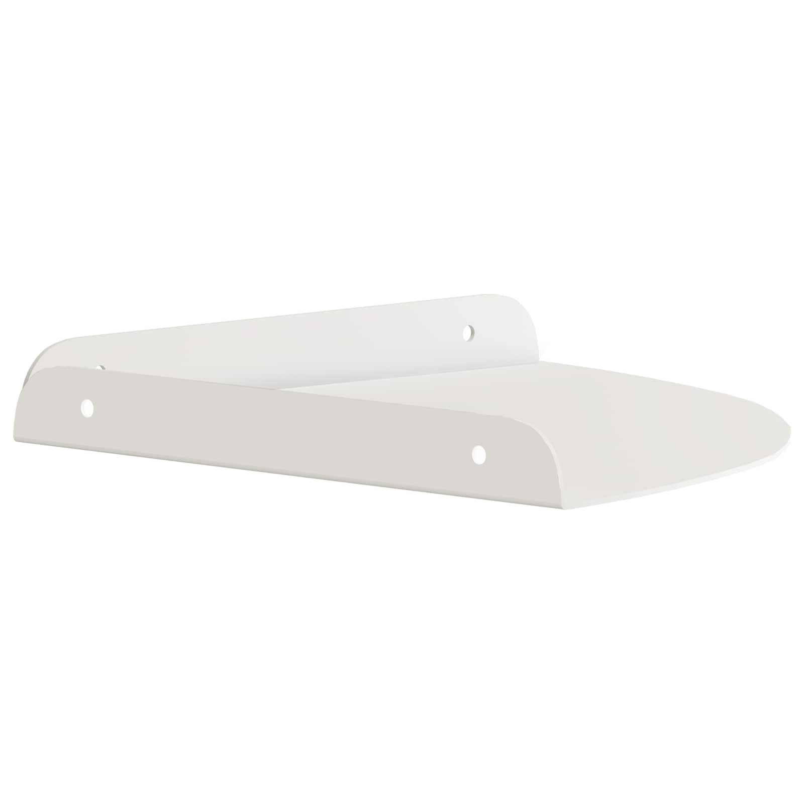 Lebdeća polica s policom s pohranom 4 pcs Bijeli 24 x 24 x 2 cm
