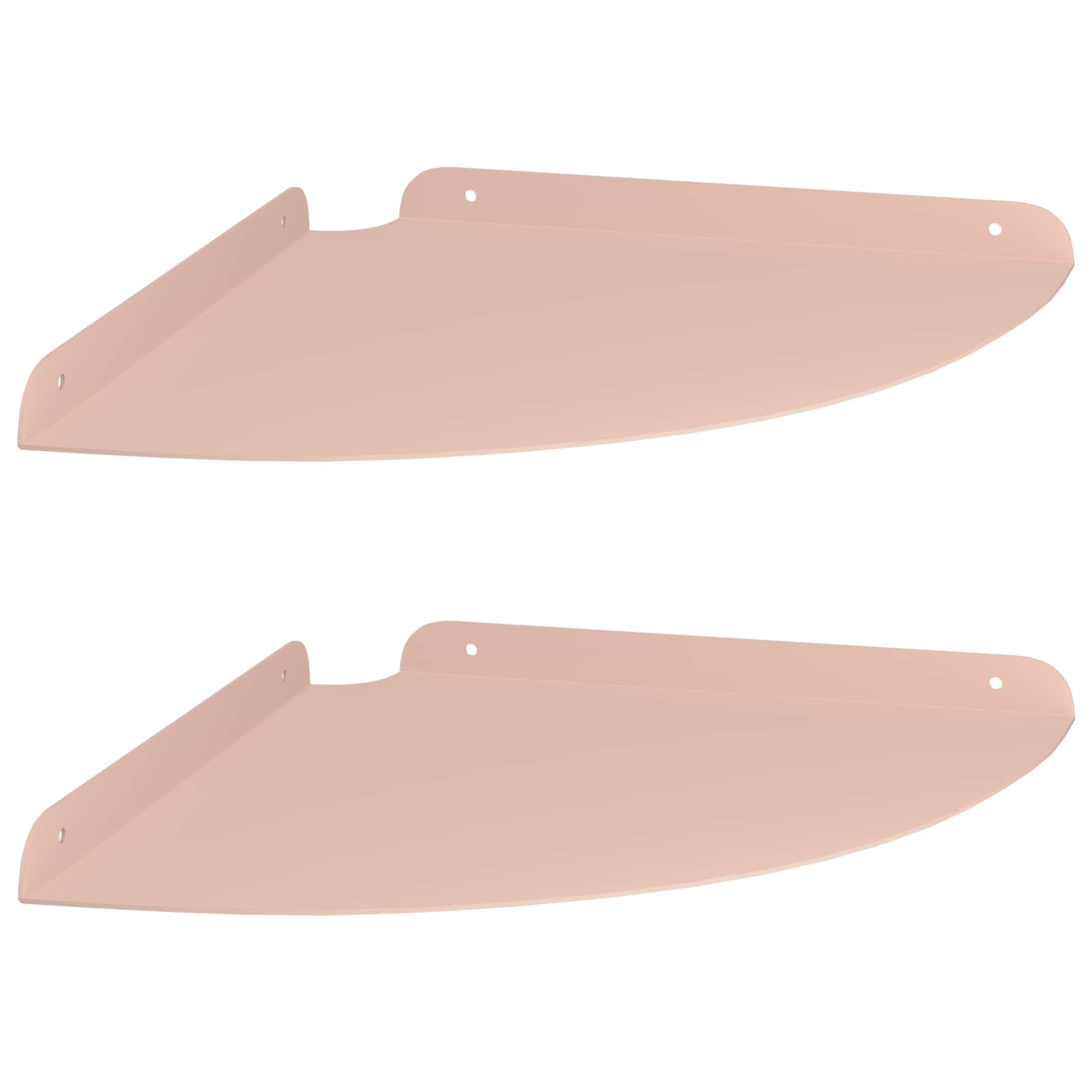 Lebdeća polica s policom 2 pcs Ružičasta 30 x 30 x 2 cm