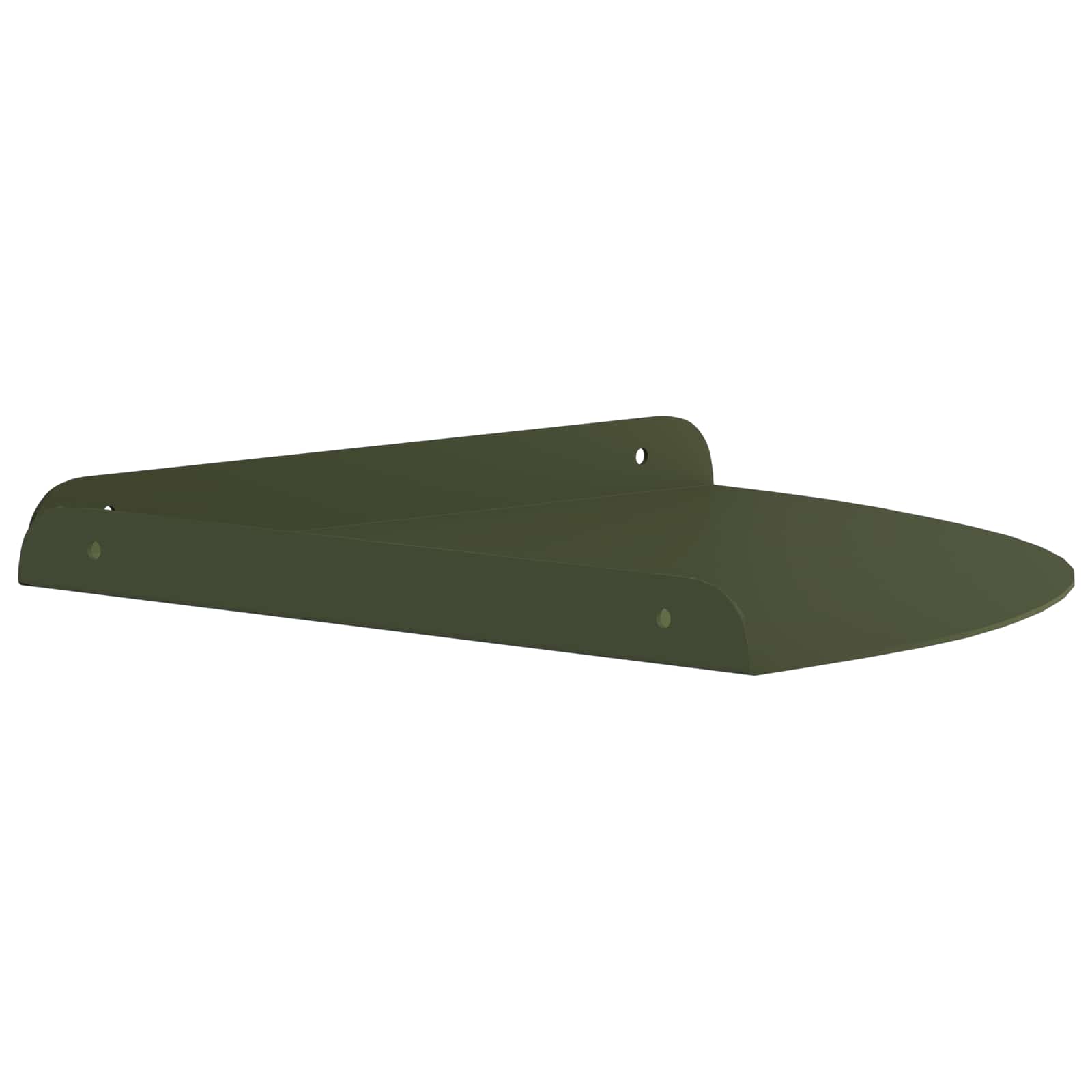 Lebdeća polica s policom 4 pcs Maslinovo zelena 30 x 30 x 2 cm