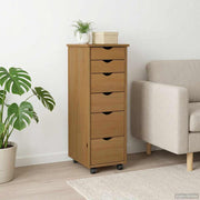 Mobilni ormar Medeno smeđa 34 x 39 x 93,5 cm Čvrsto borovo drvo