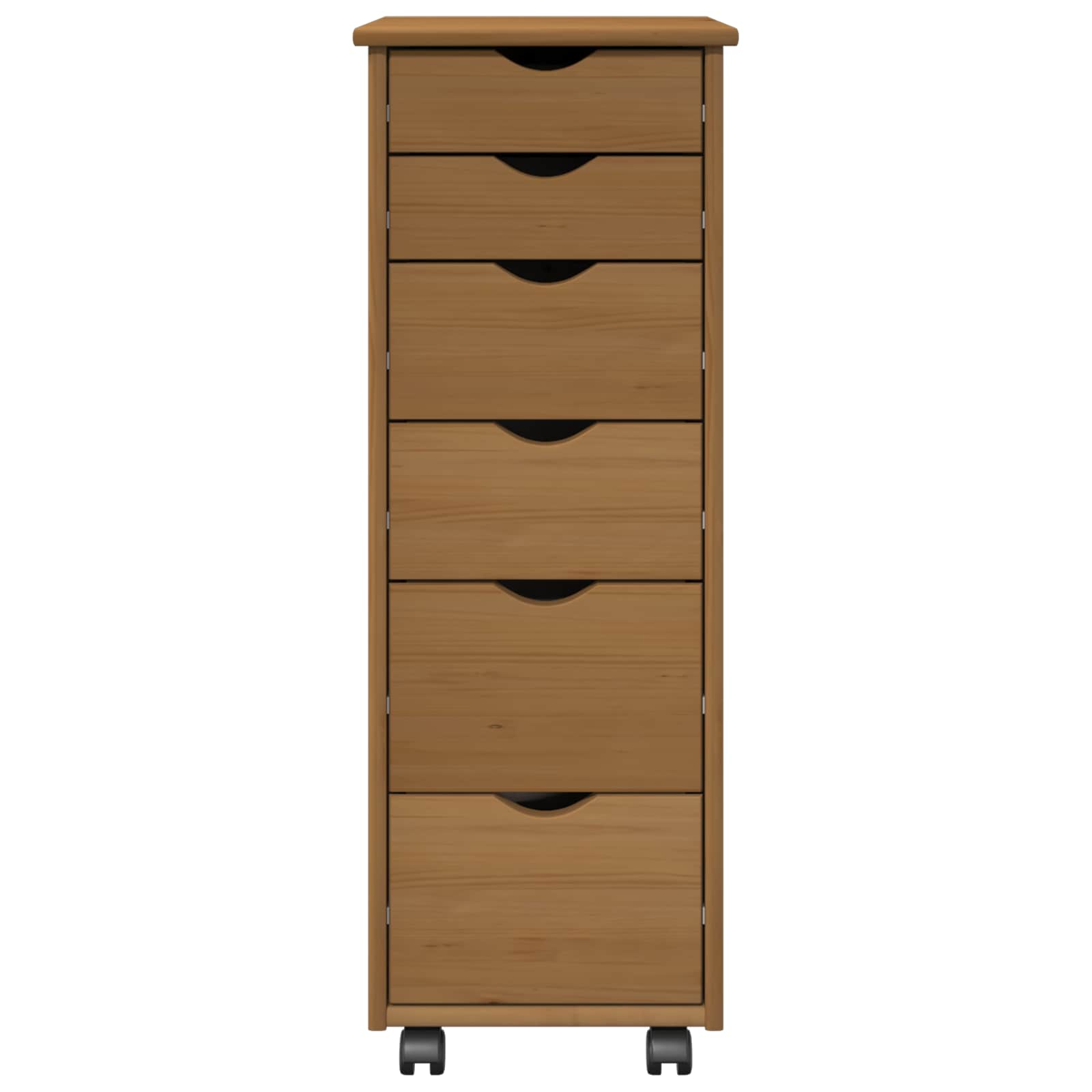 Mobilni ormar Medeno smeđa 34 x 39 x 93,5 cm Čvrsto borovo drvo