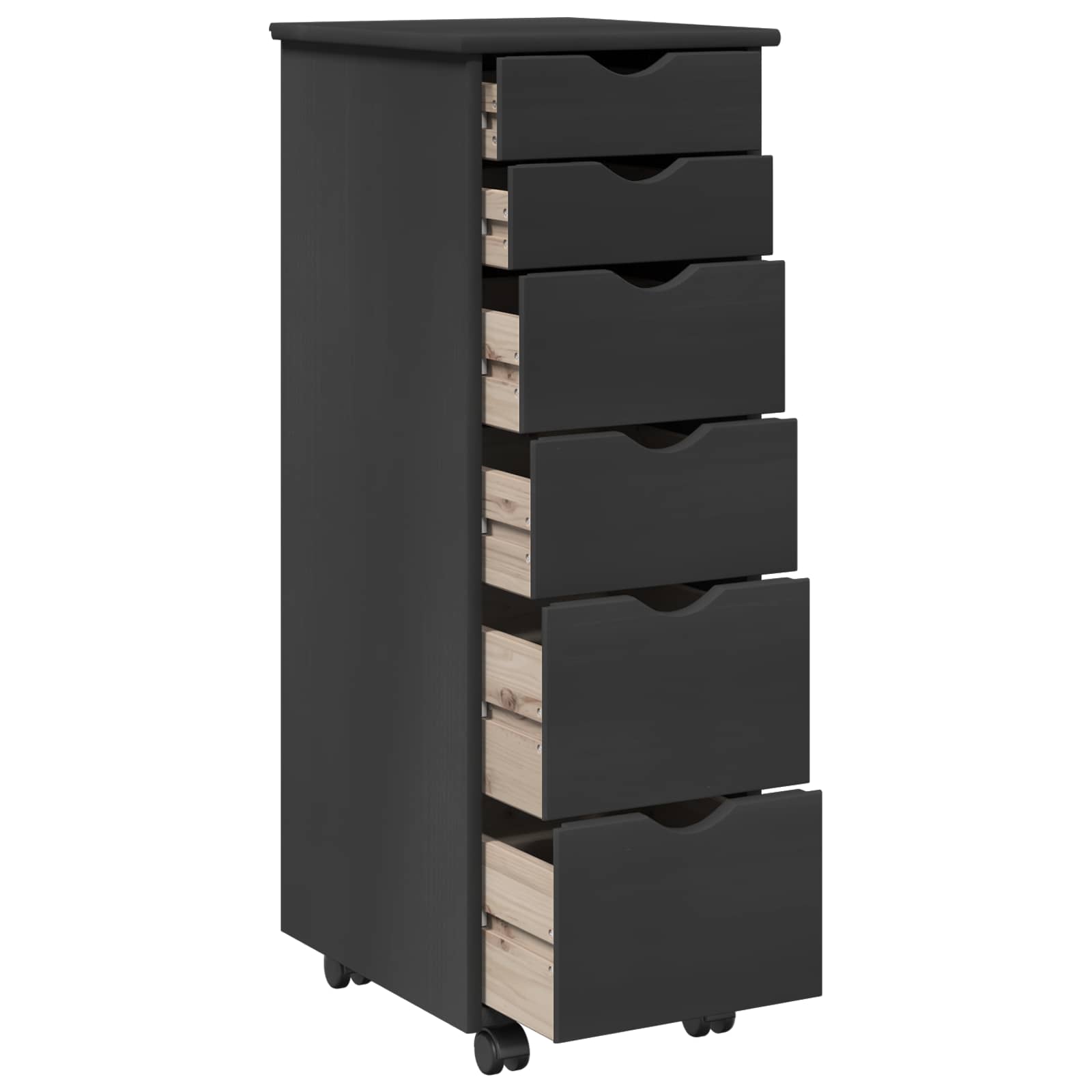 Mobilni ormar Siva 34 x 39 x 93,5 cm Čvrsto borovo drvo