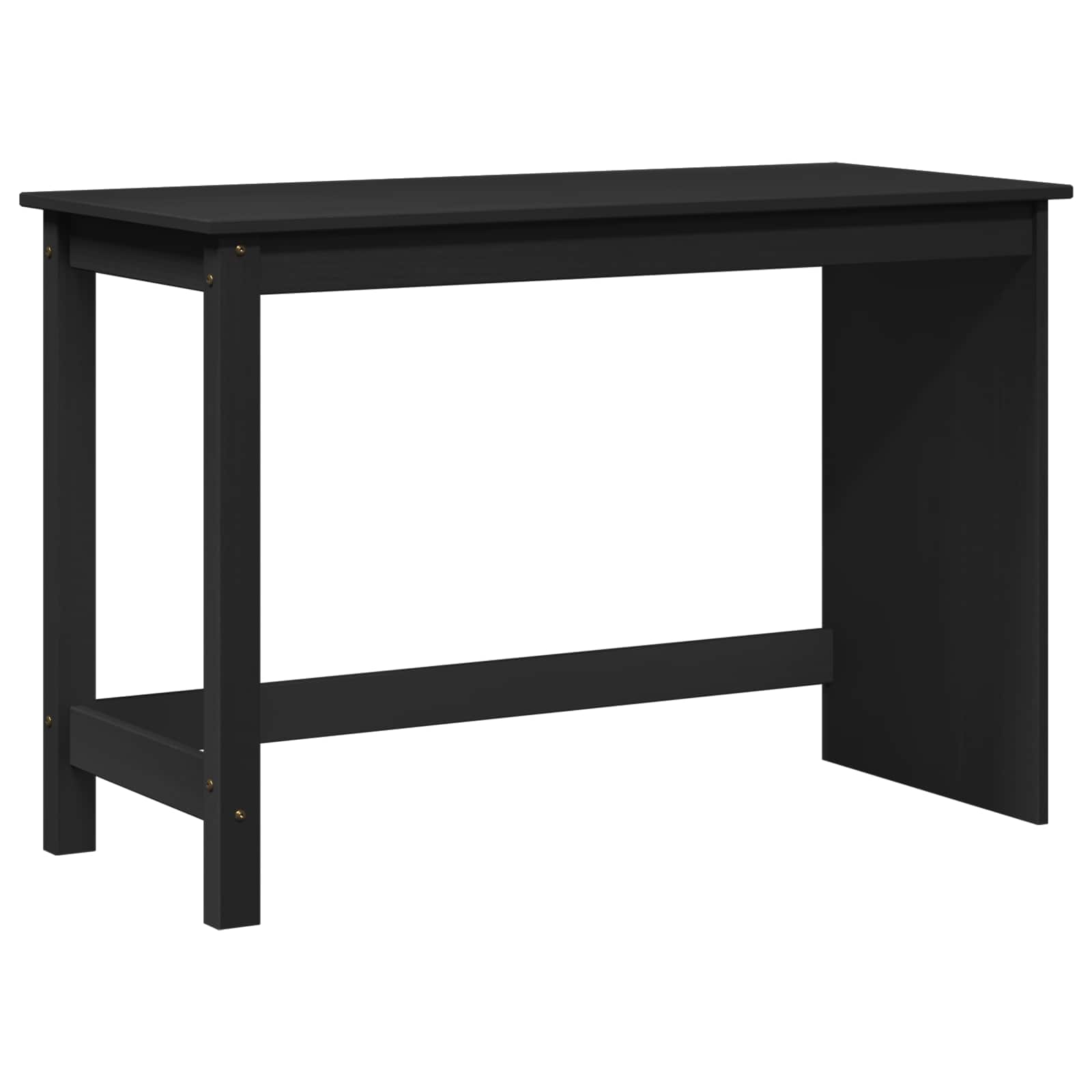 Stol Crna 112 x 50 x 75 cm Čvrsto borovo drvo