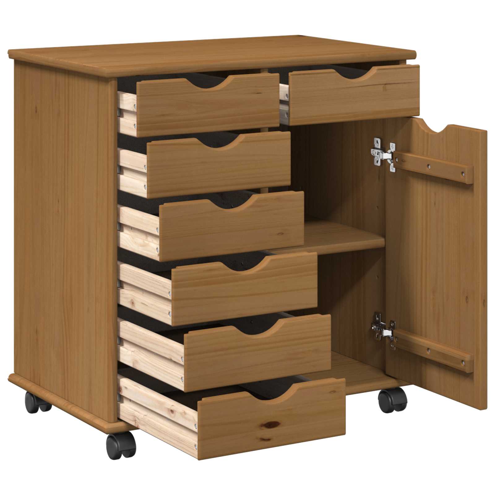 Mobilni ormar s kotačem Medeno smeđa 63,5 x 39 x 65,5 cm