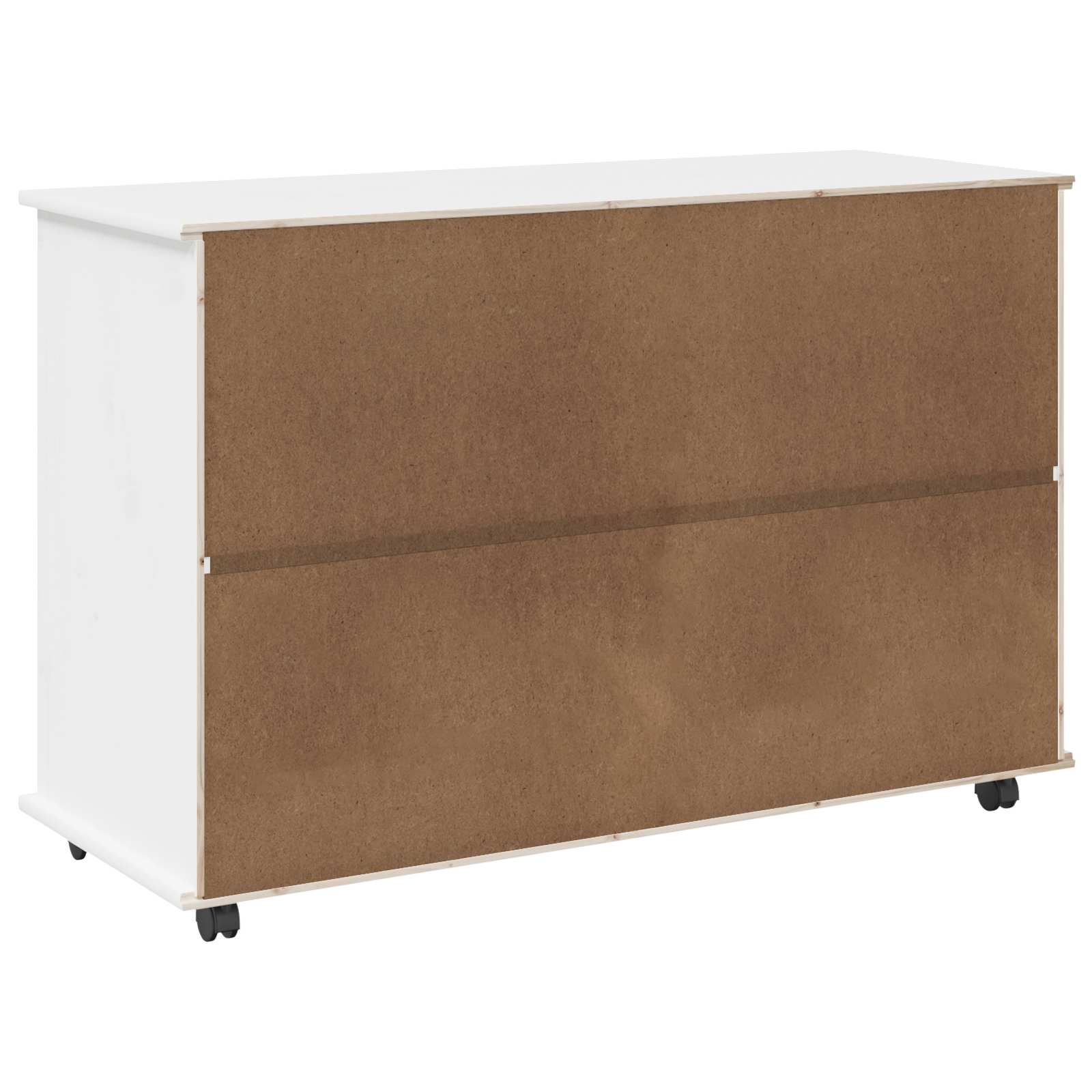 Mobilni ormar Bijelo 100 x 39 x 65,5 cm Čvrsto borovo drvo