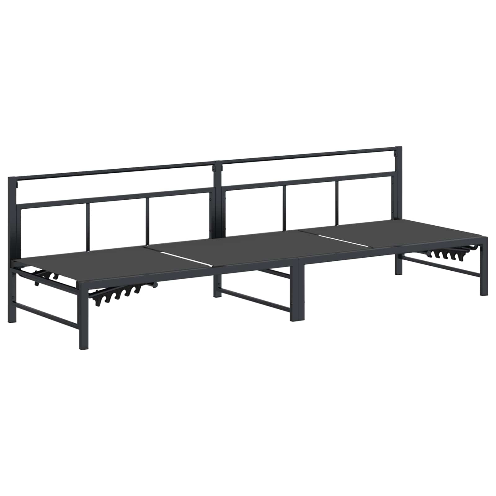 Ležaljka Crna 200 x 62 x 59,5 cm Tekstilen