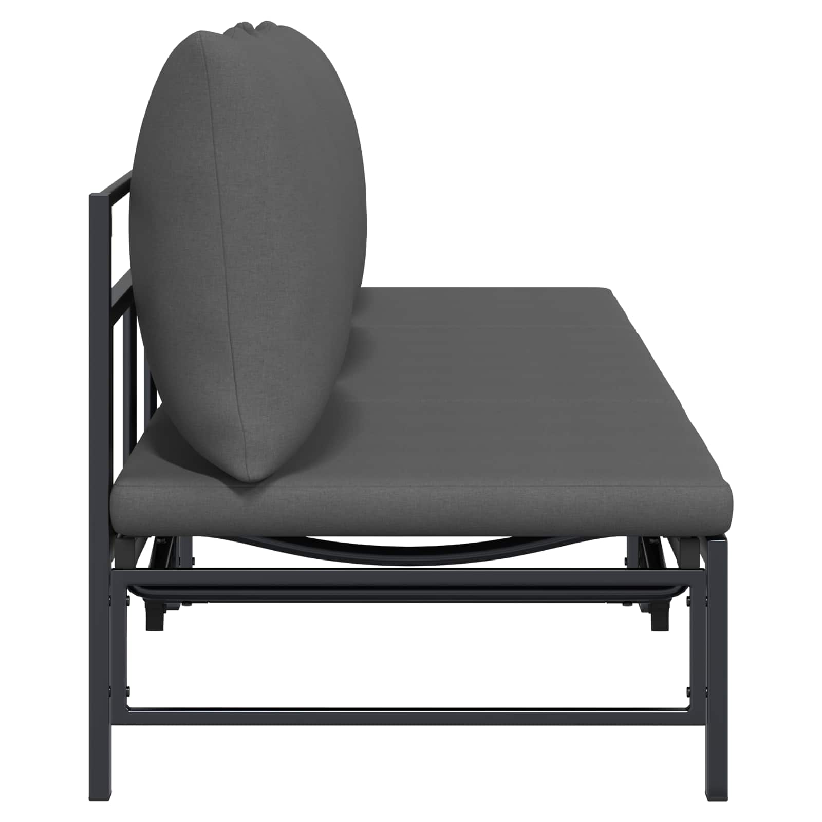 Suncobranska ležaljka za 3 osobe Crna 200 x 62 x 59,5 cm