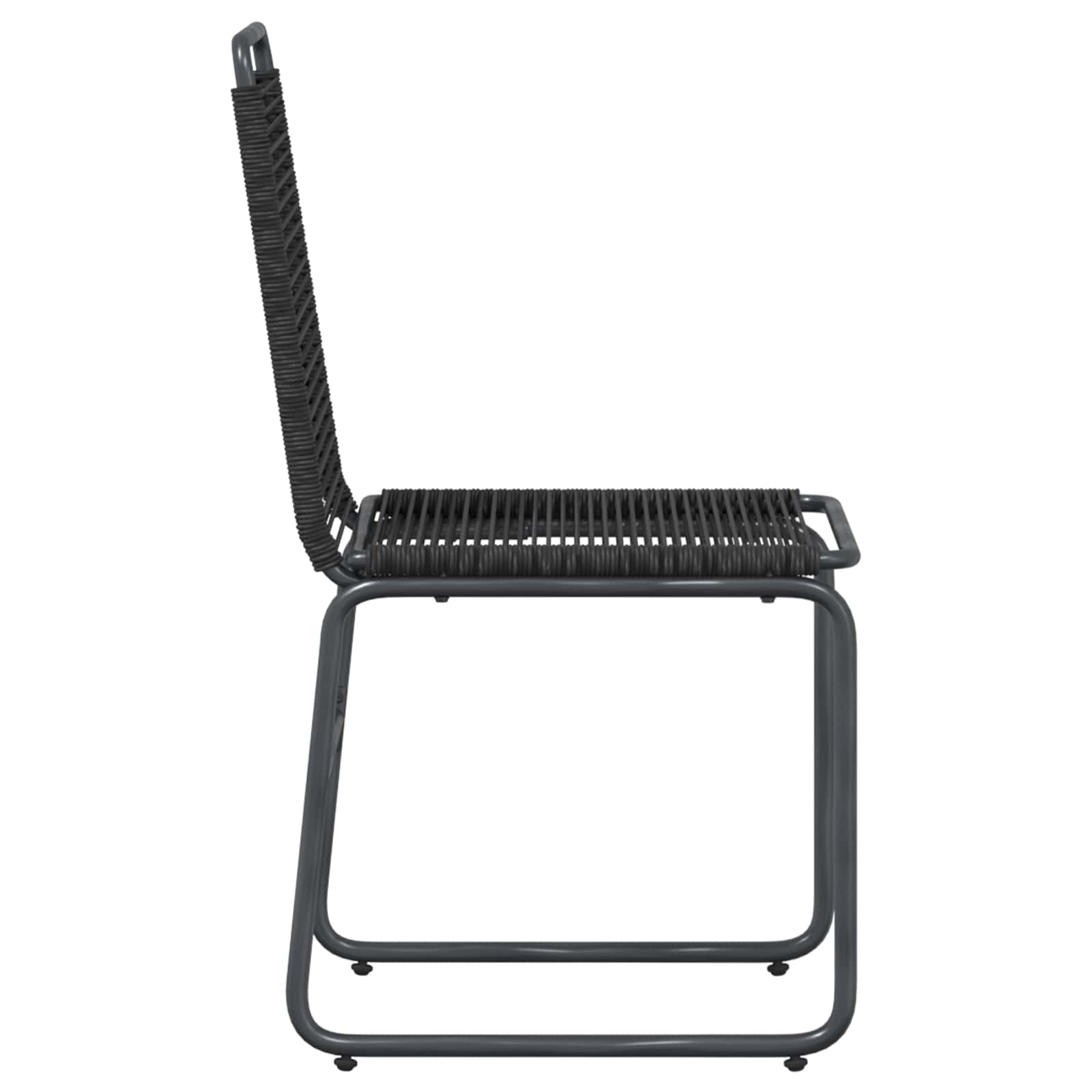 Vrtne stolice 2 pcs Crna 48 x 55 x 89,5 cm Ratan