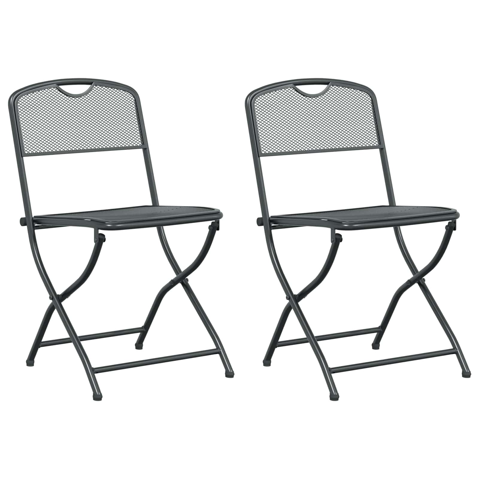 Vrtne stolice 2 pcs Antracit 52,5 x 46 x 82 cm Željezo
