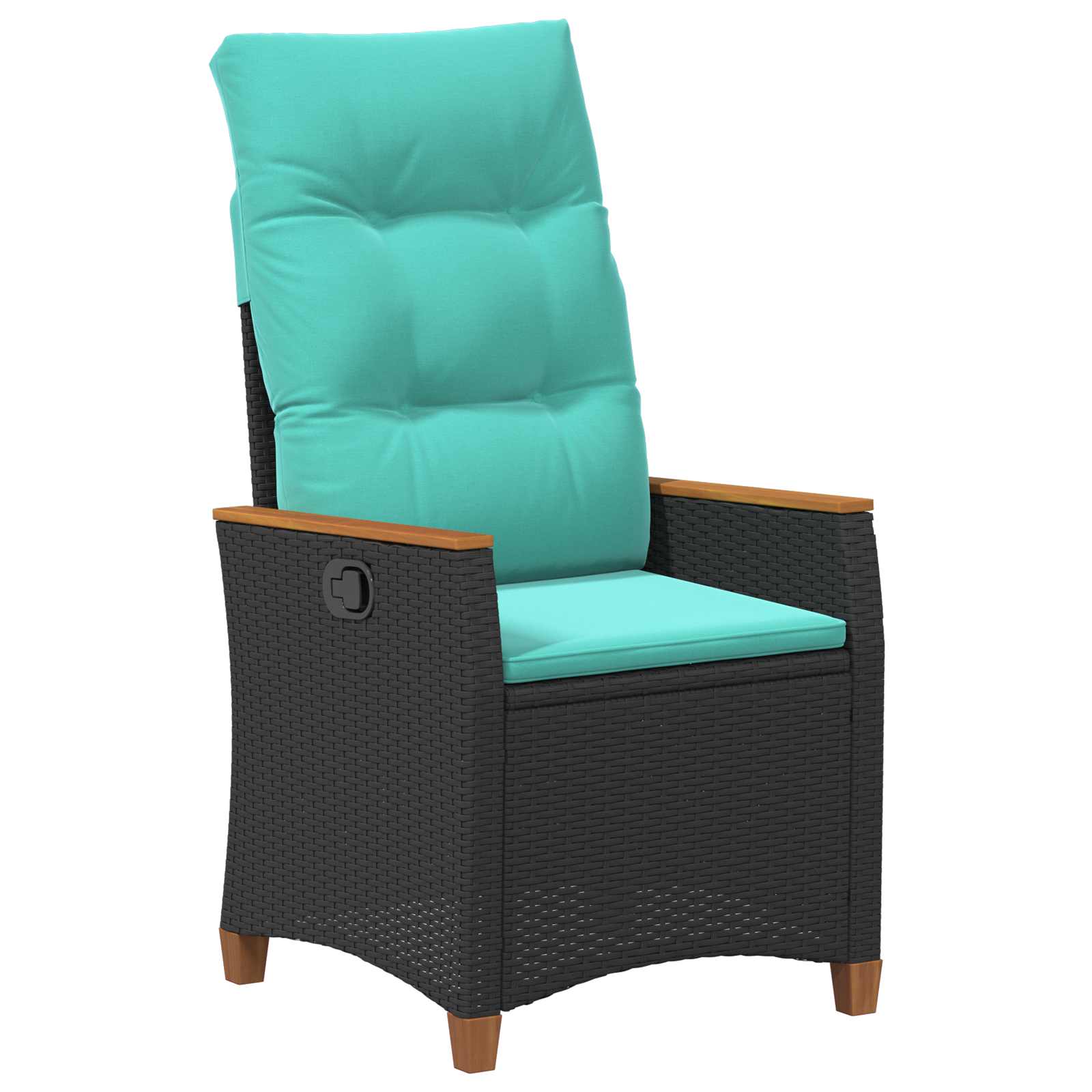 Ležaljka u vrtu Crna i Tirkizna 64 x 57,5 x 112 cm poliratan