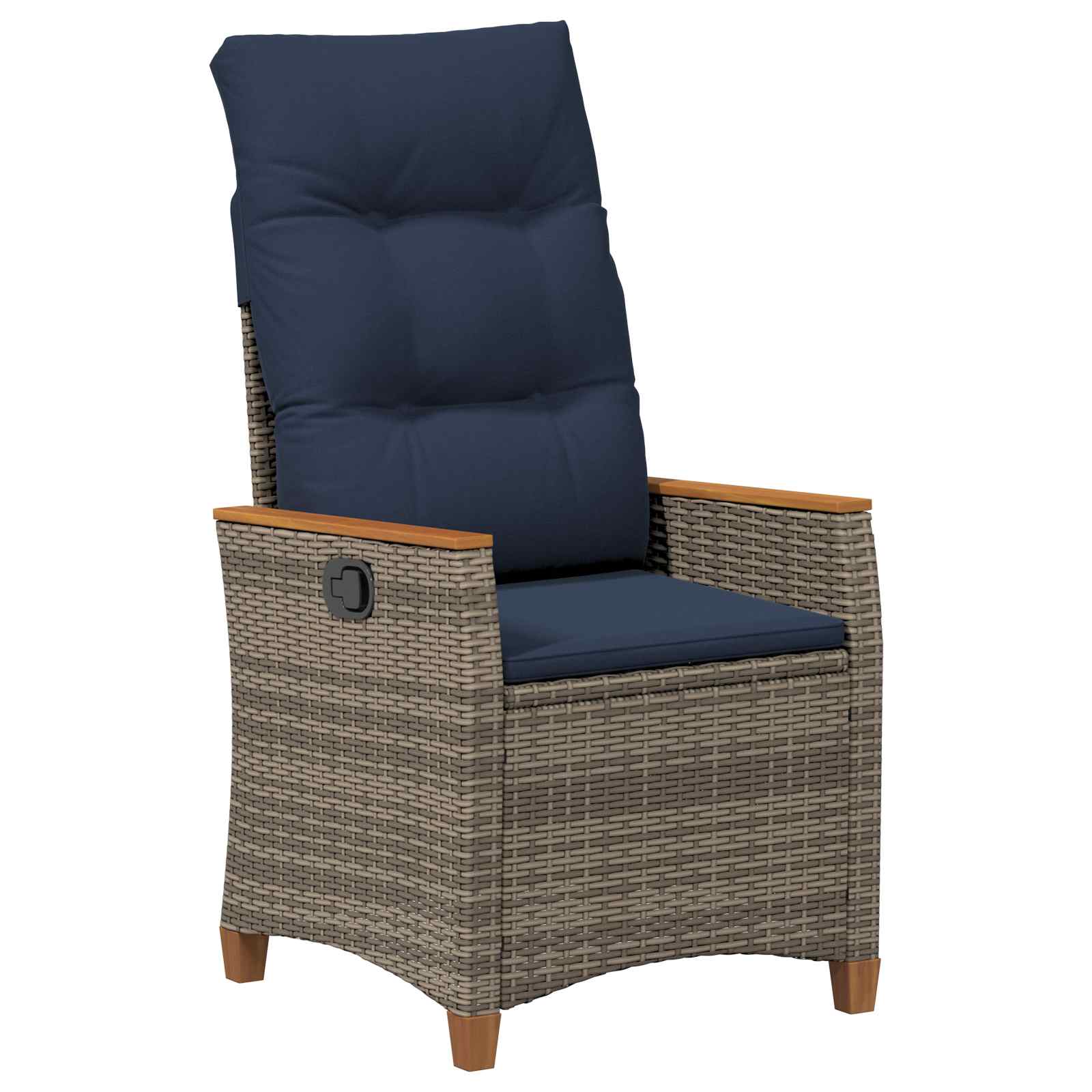 Ležaljka u vrtu 2 pcs Siva i tamnoplava 64 x 57,5 x 112 cm