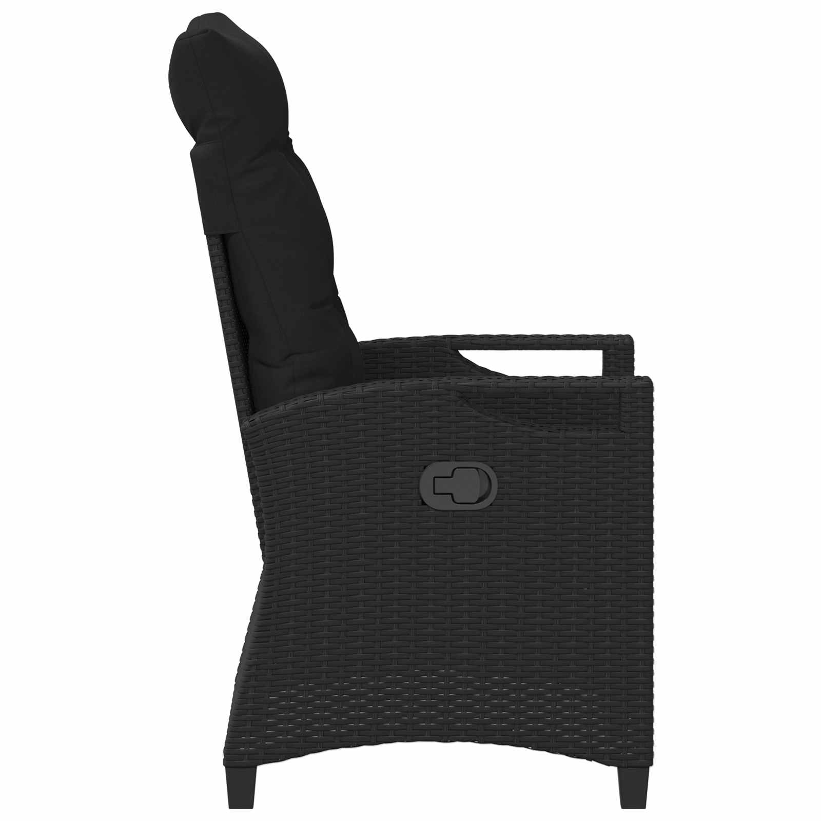 Vrtna stolica 2 pcs Crna 56 x 64 x 94 cm Čelik i poliester