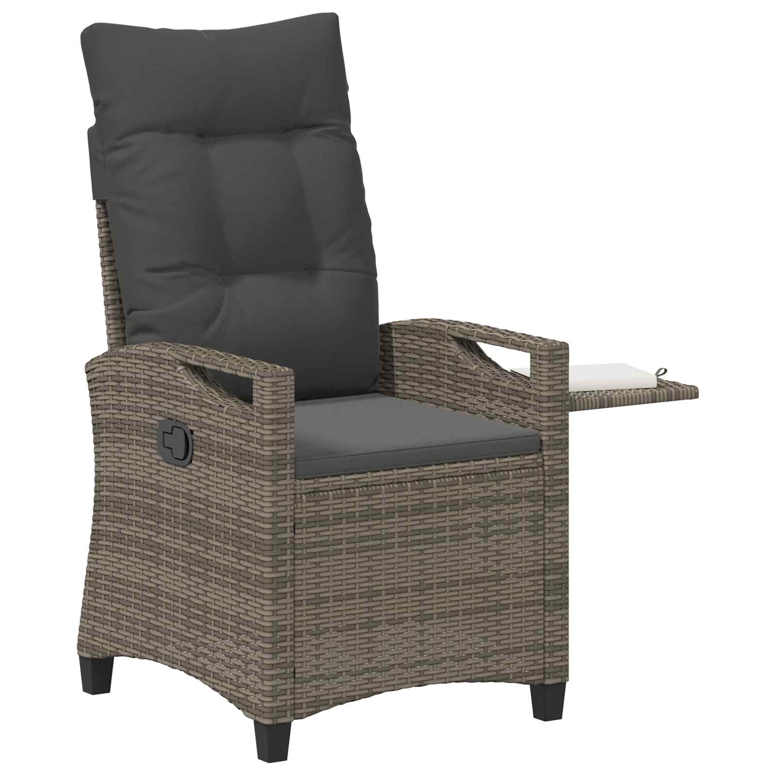 Ležaljka u vrtu Siva i tamno siva 56 x 60 x 112 cm poliratan