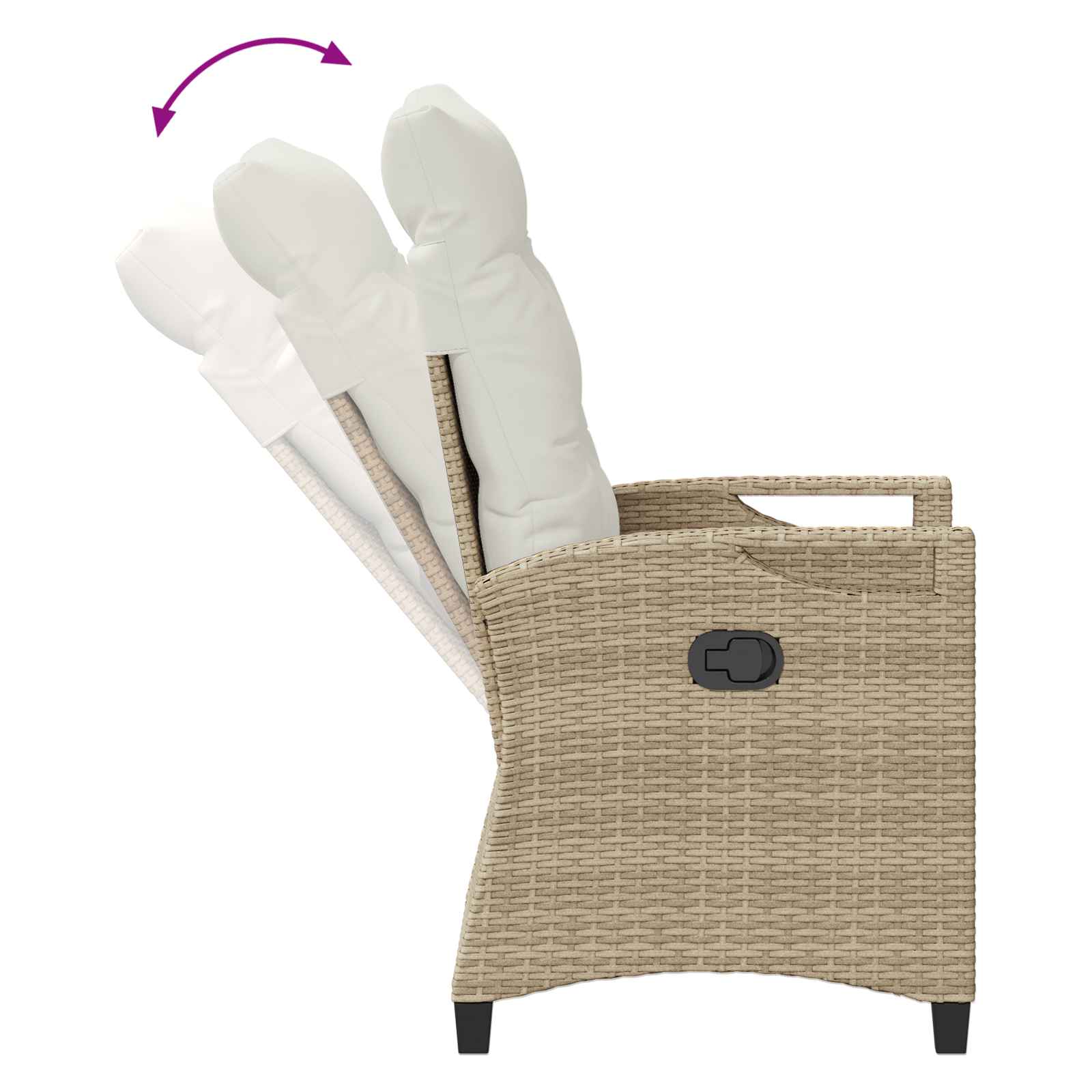 Ležaljka u vrtu Bež i krema 56 x 60 x 112 cm poliratan