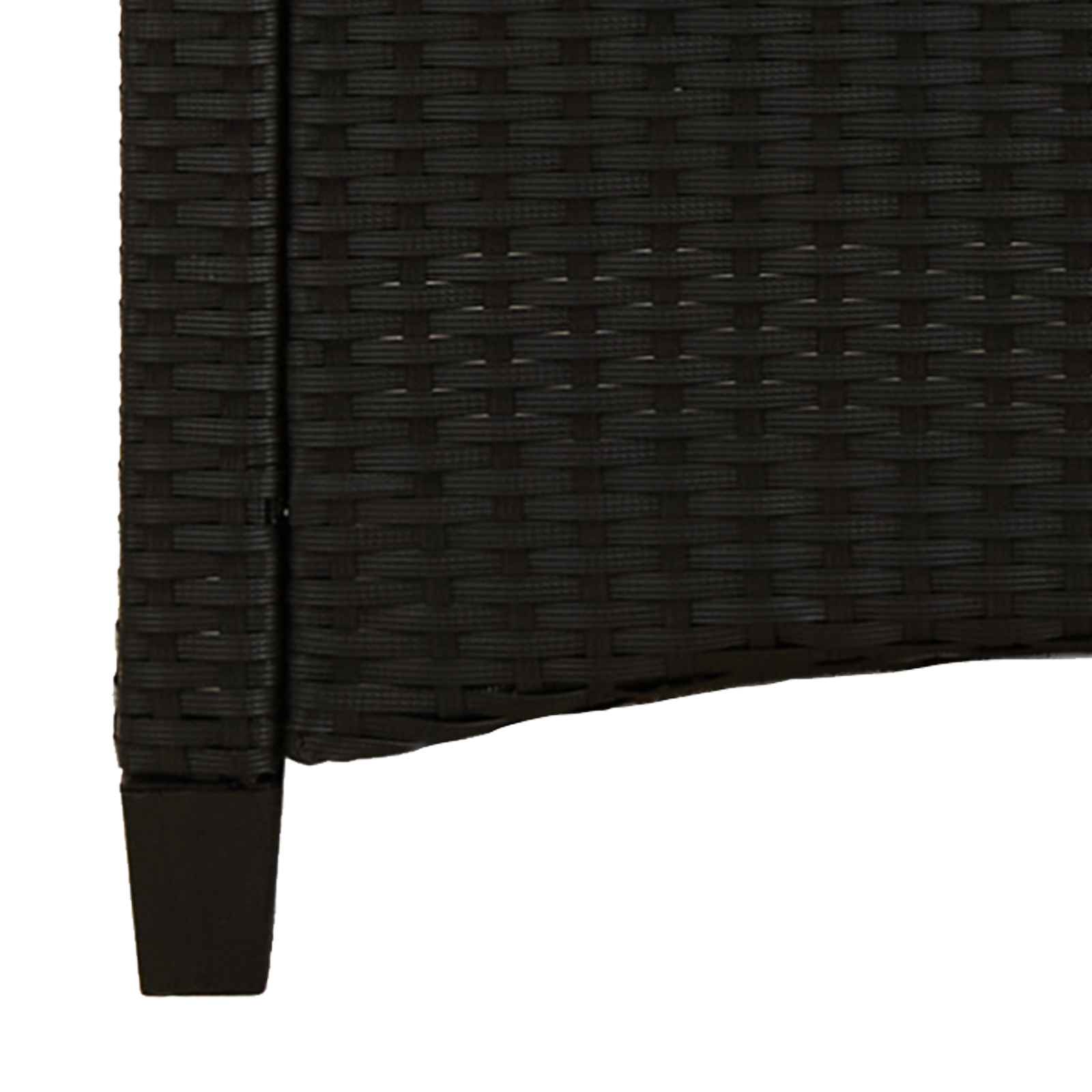 Vrtna klupa Crna i Krema 105 x 60 x 112 cm Čelik i poliester