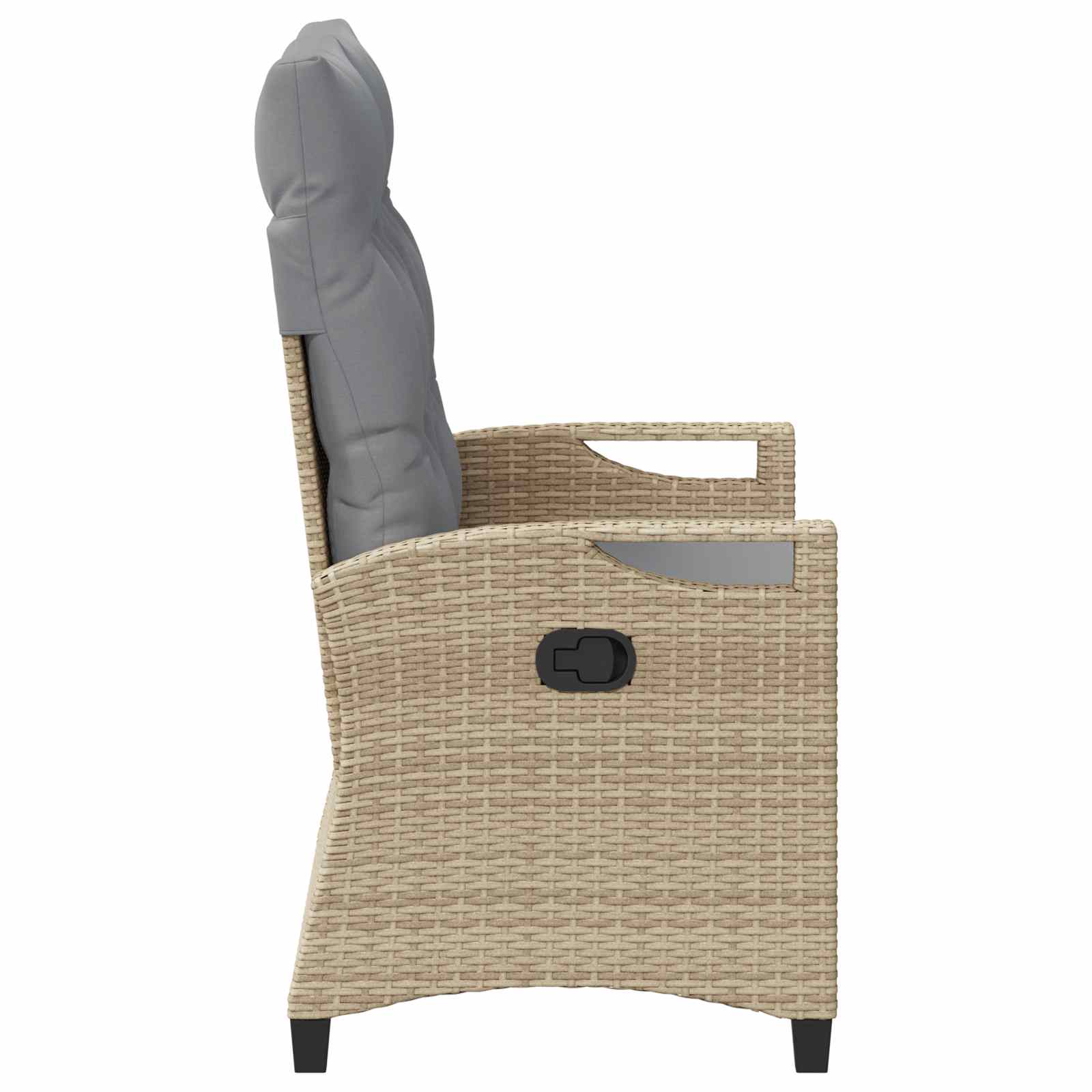 Vrtna klupa s jastukom Bež i svijetlo siva 105 x 60 x 112 cm