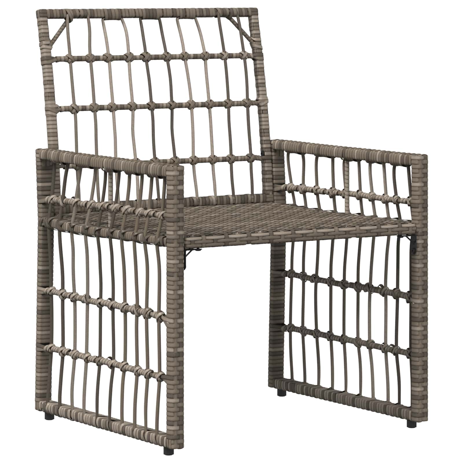 Set vanjskog namještaja 4 pcs Crna i tamno siva