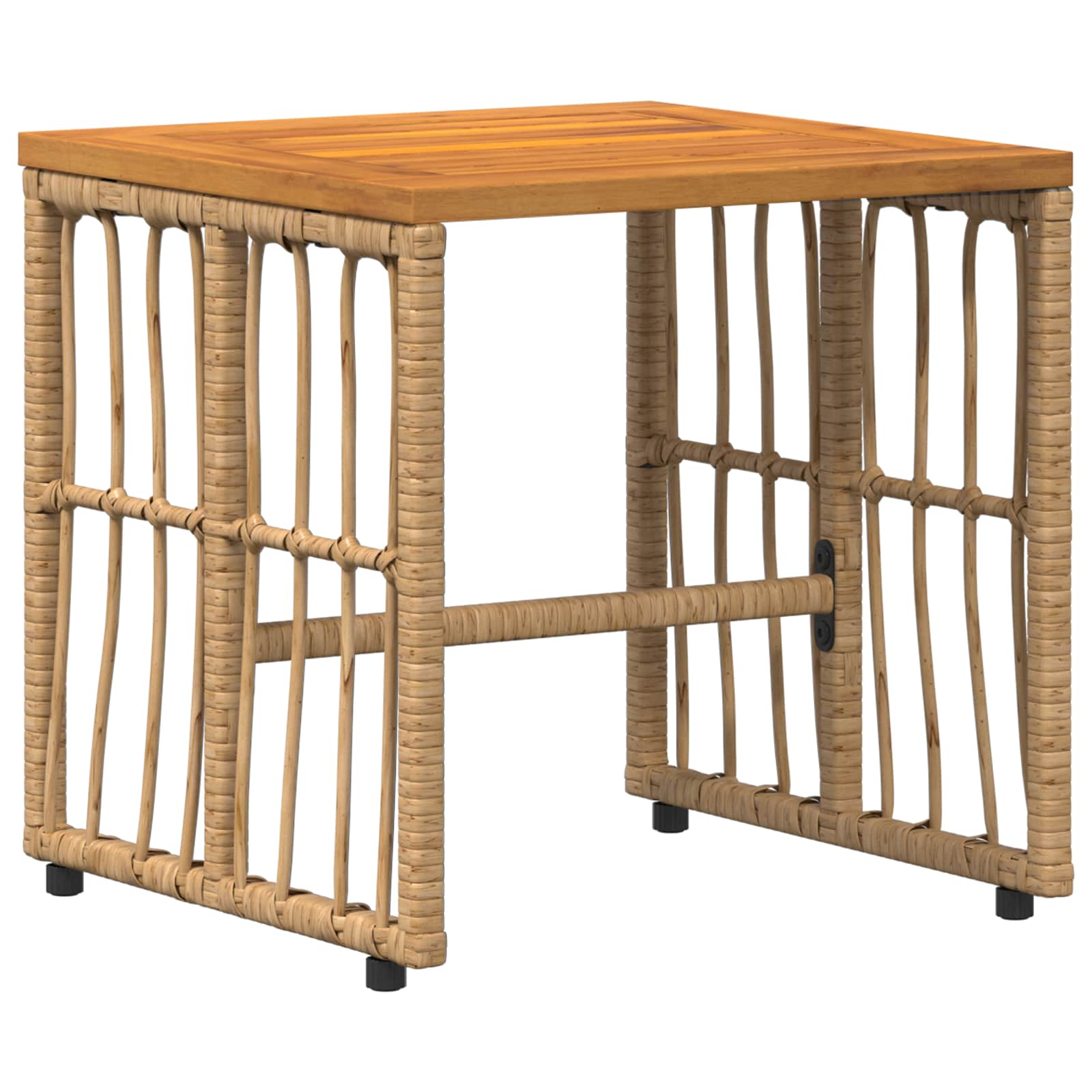 Set vanjskog namještaja 5 pcs Prirodna i krema bijela