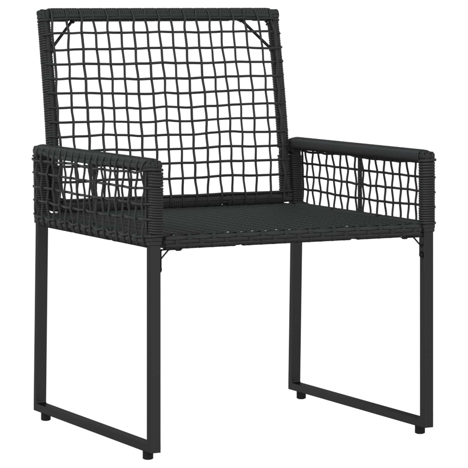 Set vanjskog namještaja s jastukom 4 pcs Crna i Tirkizna