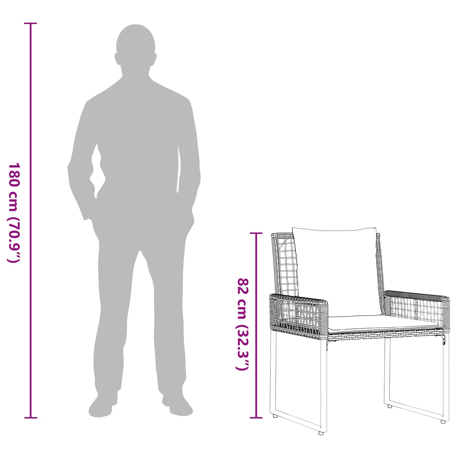 Set vanjskog namještaja s jastukom 4 pcs Crna i Tirkizna