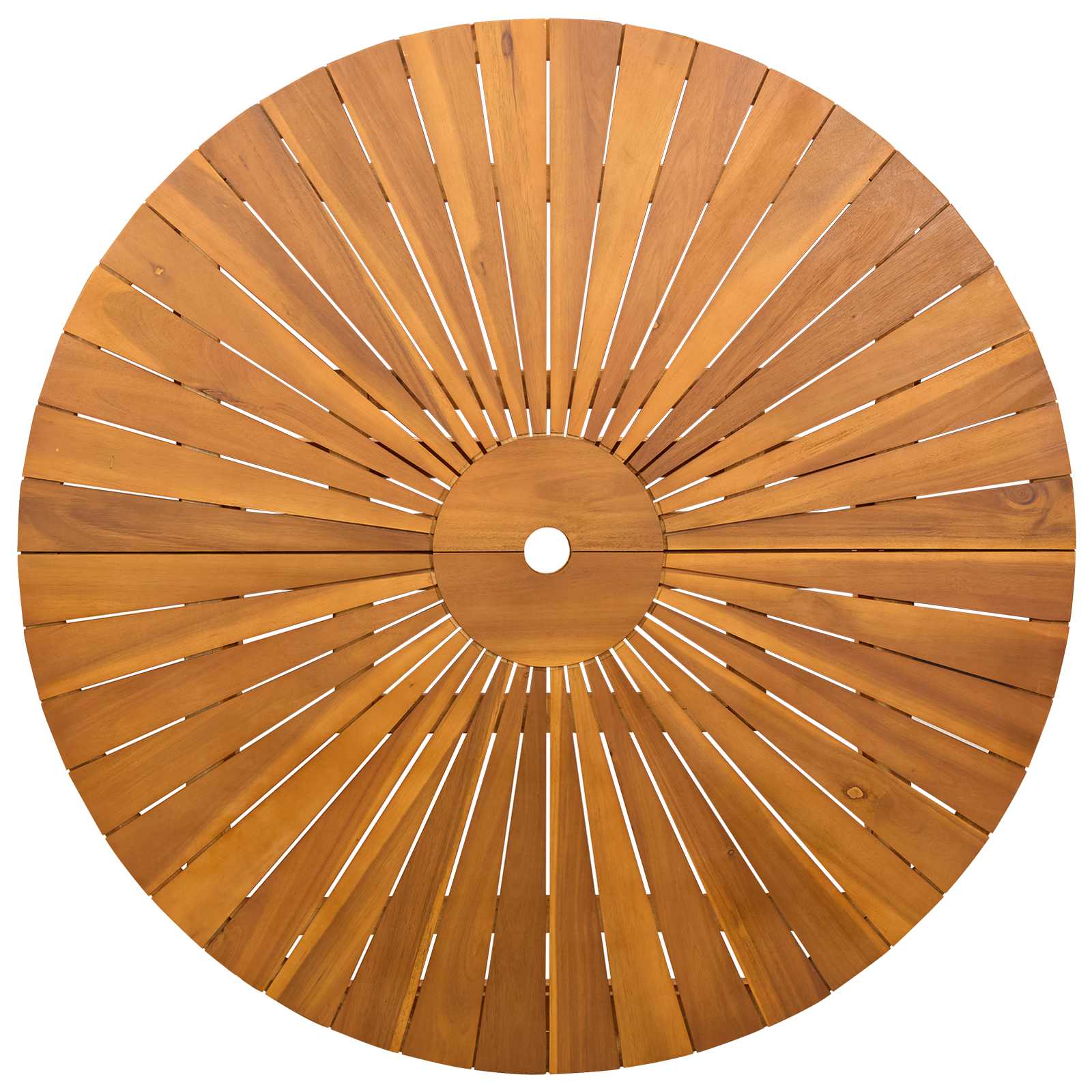 Preklopni vrtni stol Prirodna Ø110 x 75 cm Čvrsto drvo akacije