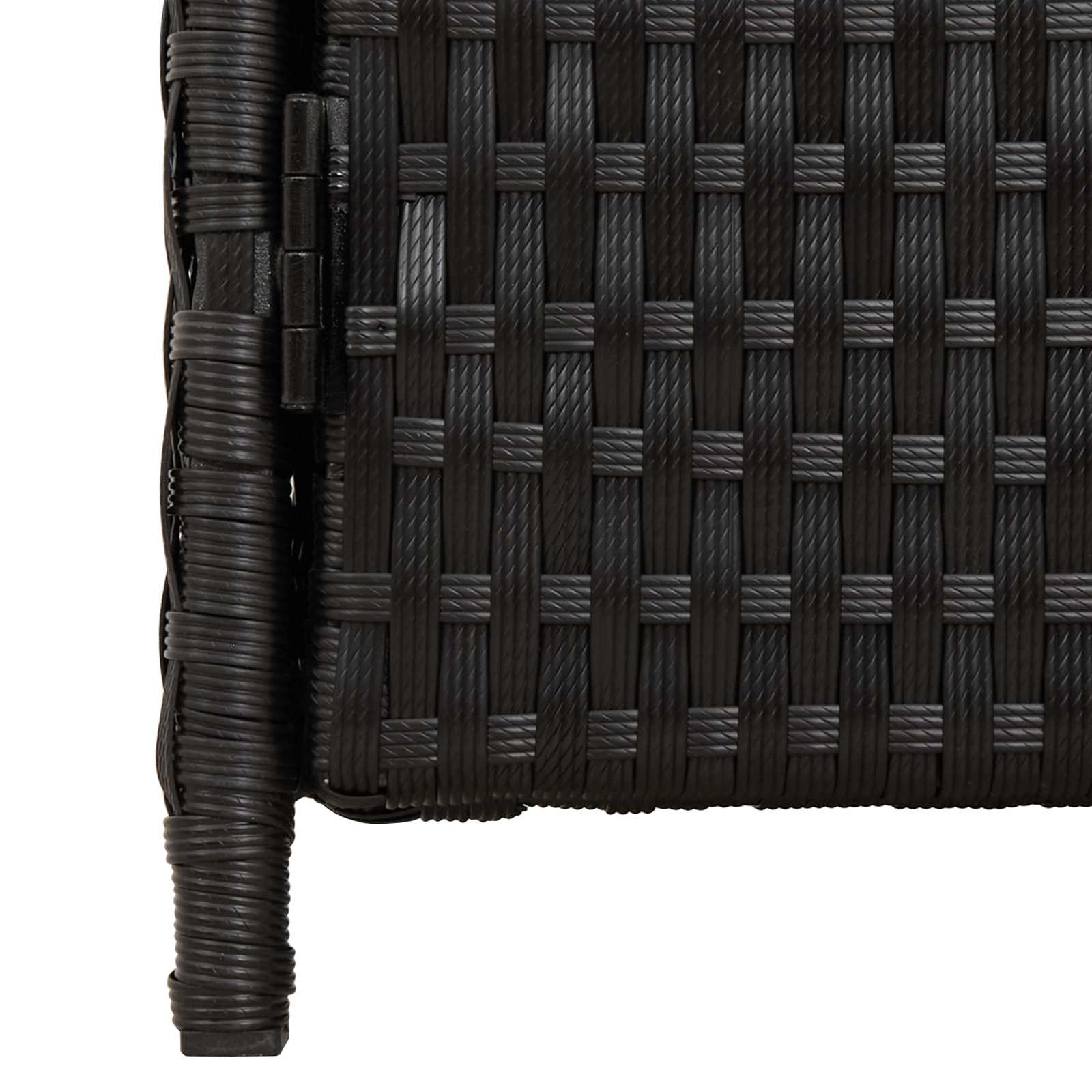 Cabinet s policom Crna 70 x 50 x 87 cm Poliester i Roly Rattan