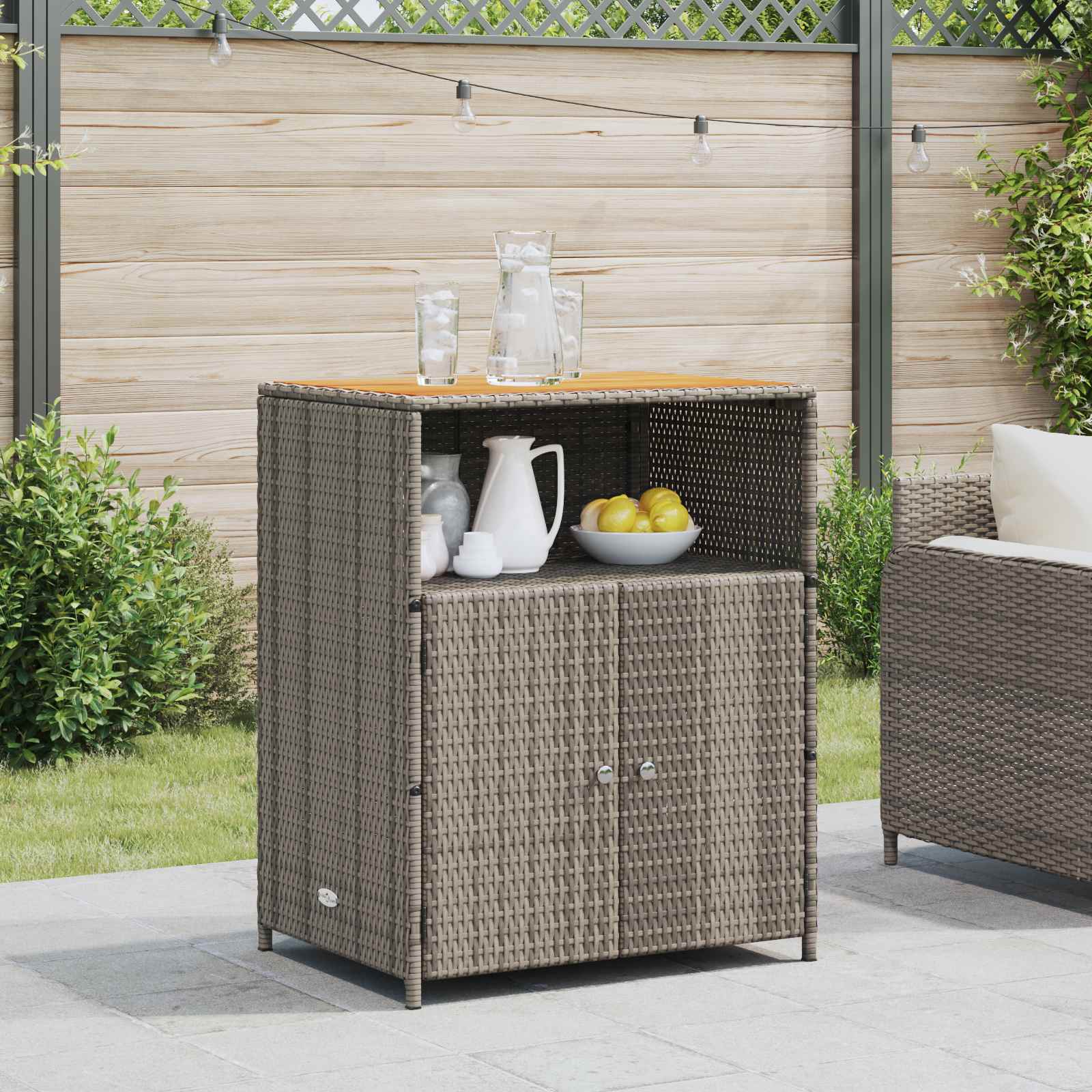 Cabinet s policom Siva 70 x 50 x 87 cm Poliester i Roly Rattan