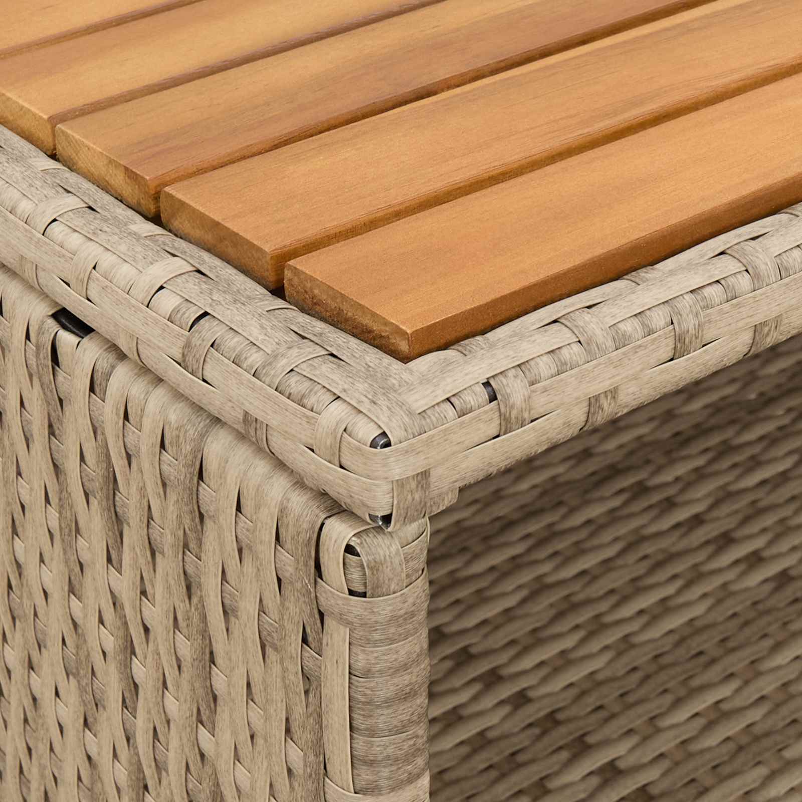 Cabinet s policom Bež 70 x 50 x 87 cm Poliester i Roly Rattan