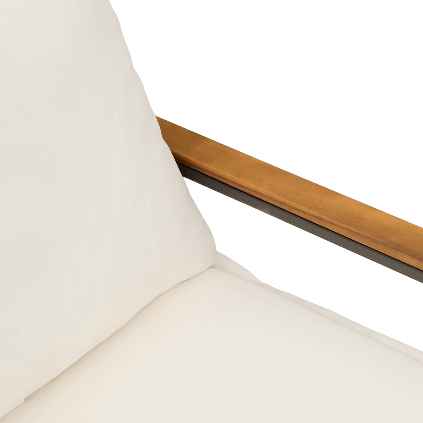 klupa s jastukom Bež i krem bijela 115 x 65 x 72 cm Ratan