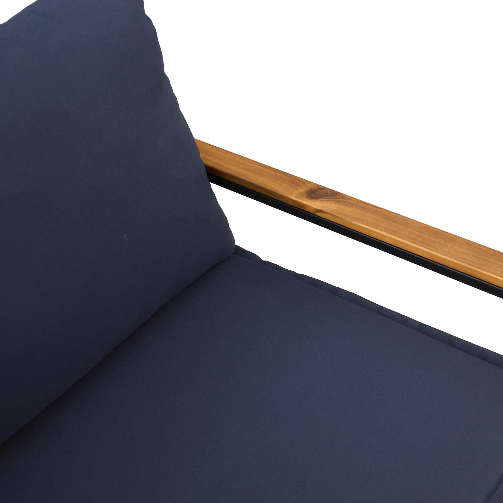 klupa s jastukom Siva i tamnoplava 115 x 65 x 72 cm Ratan